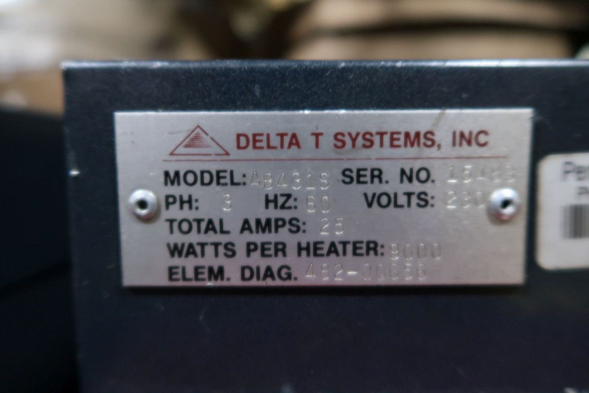 DELTA T SYSTEMS MODEL AB431S TEMPERATURE CONTROLLER; S/N 15483 - Image 2 of 2