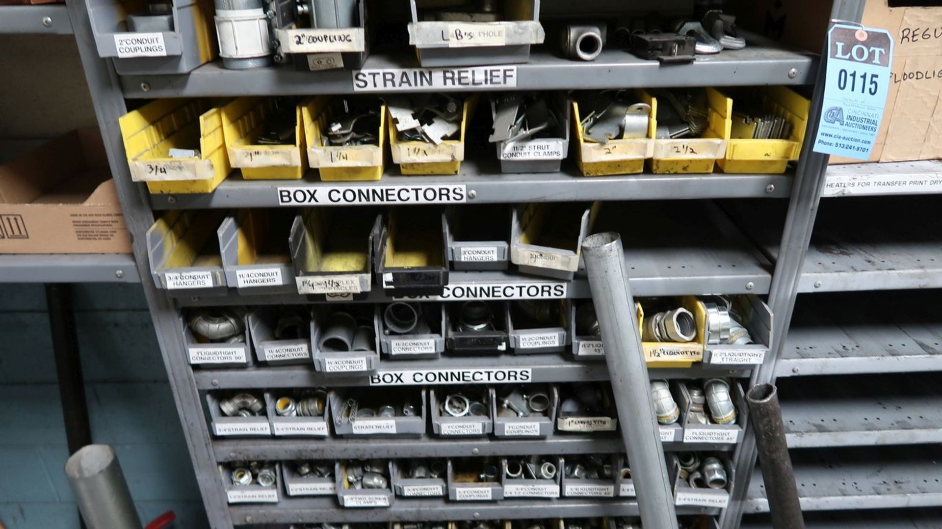 (LOT) CONTENTS OF MAINTENANCE ROOM INCLUDING LIGHTING, HYDRAULIC HOSE, HARDWARE, CONNECTORS, - Image 18 of 18