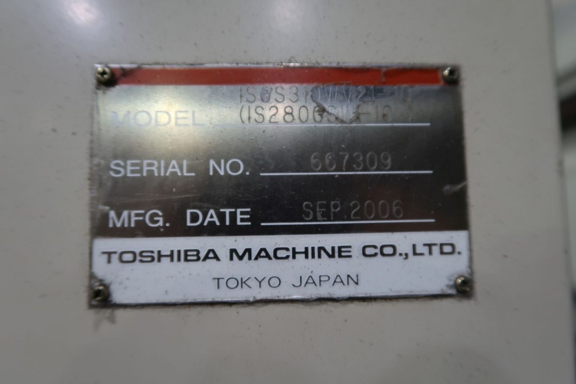 310-TON X 19-OZ. TOSHIBA MODEL ISGS310WV21-10 PLASTIC INJECTION MOLDING MACHINE (NEW 2006) - Image 20 of 20