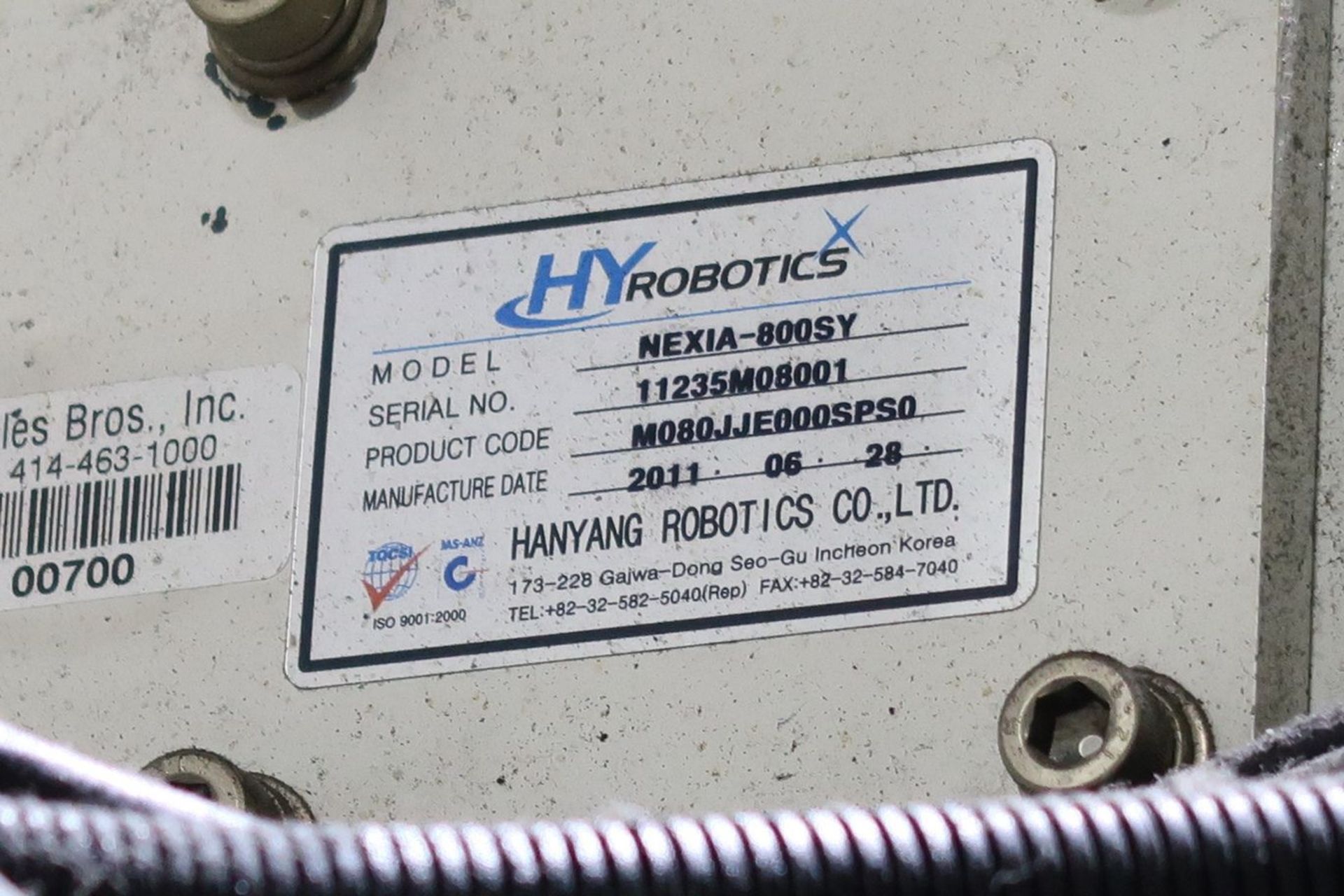 HY ROBOTICS NEXIA 800SY ROBOT; S/N 11235M08001, PENDANT - Image 6 of 6