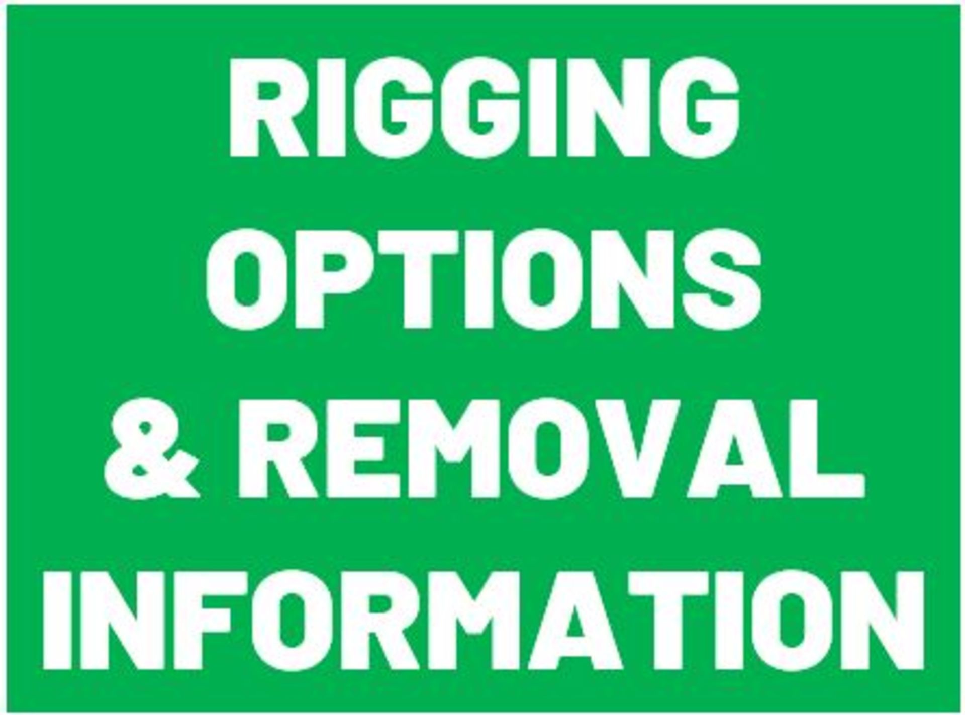 REMOVAL & RIGGING INFORMATION