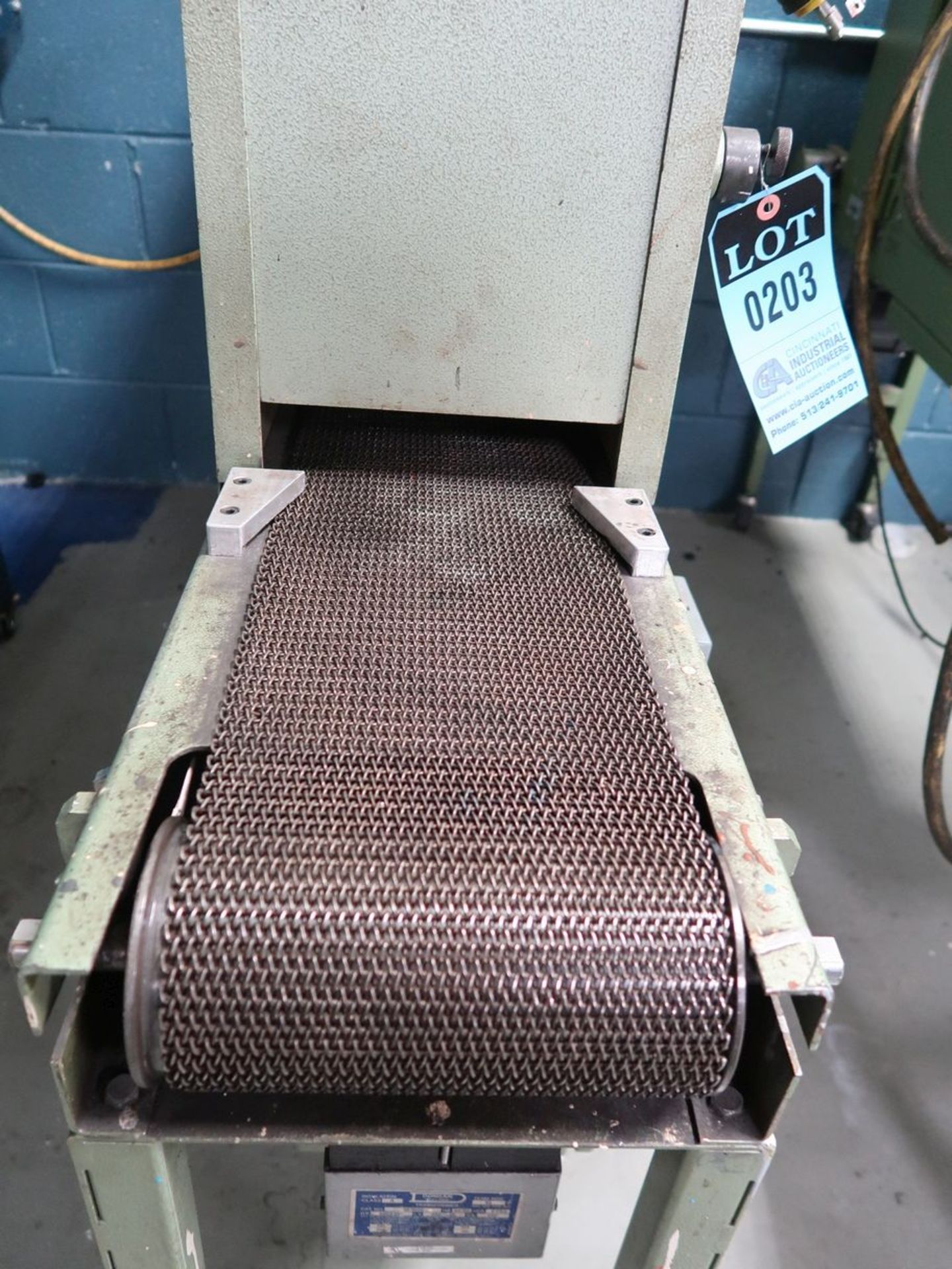 8" WIDE X 60" X 7" HIGH TEMP PRINT HEAT TUNNEL, STEEL MESH CONVEYOR - Image 3 of 4