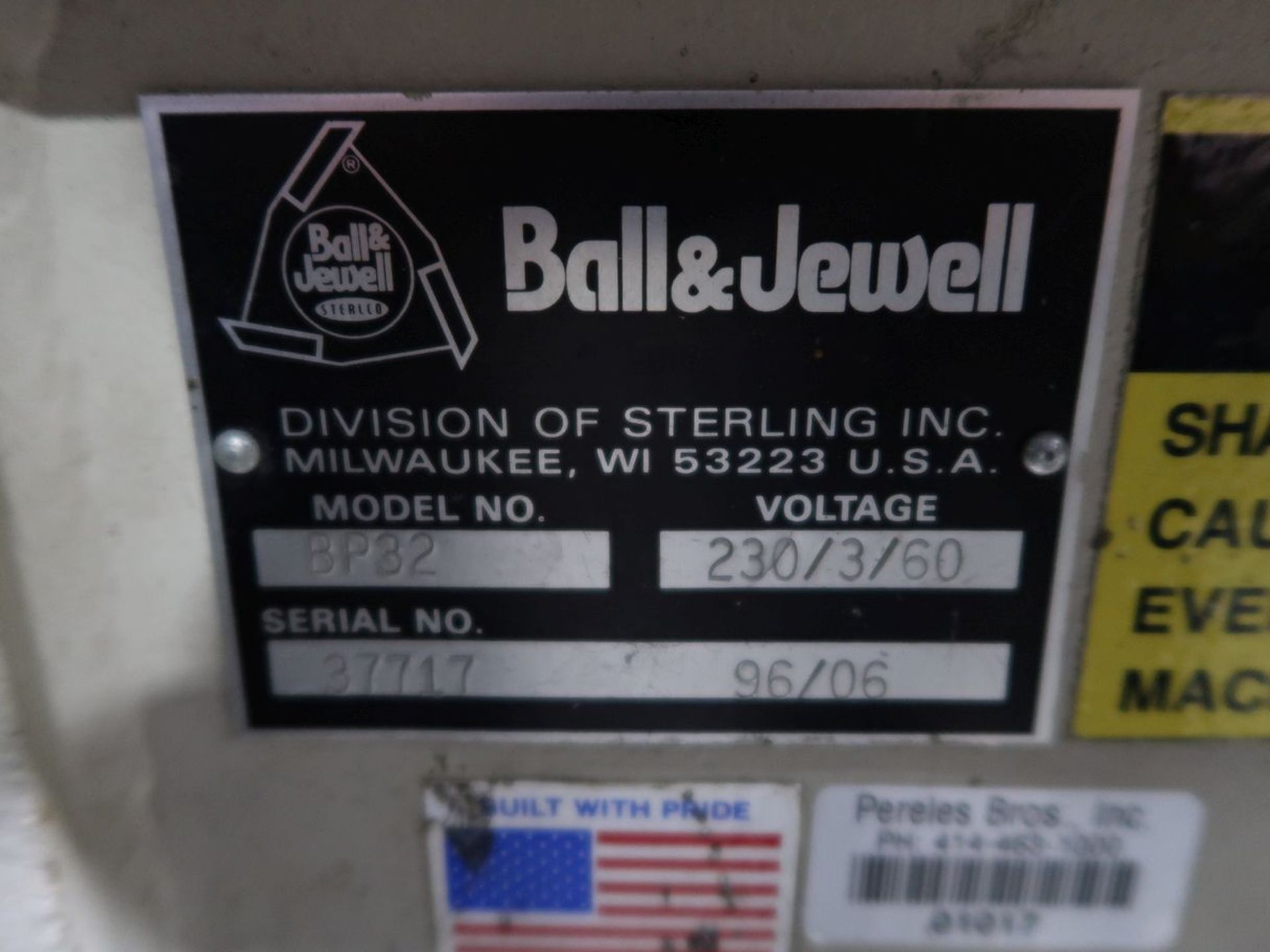 20-HP BALL & JEWELL MODEL BP32 GRANULATOR; S/N 37717 - Image 3 of 3