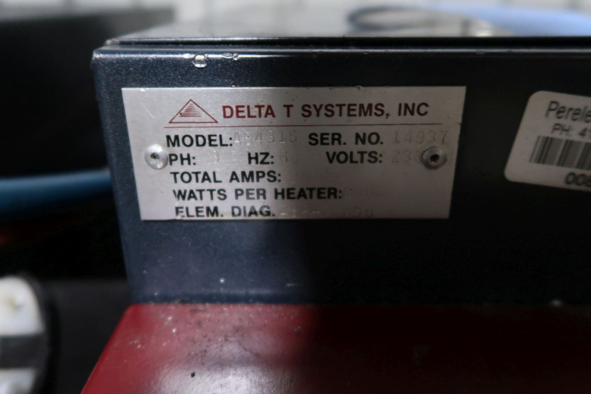 DELTA T SYSTEMS MODEL AB431S TEMPERATURE CONTROLLER; S/N 14937 - Image 2 of 2