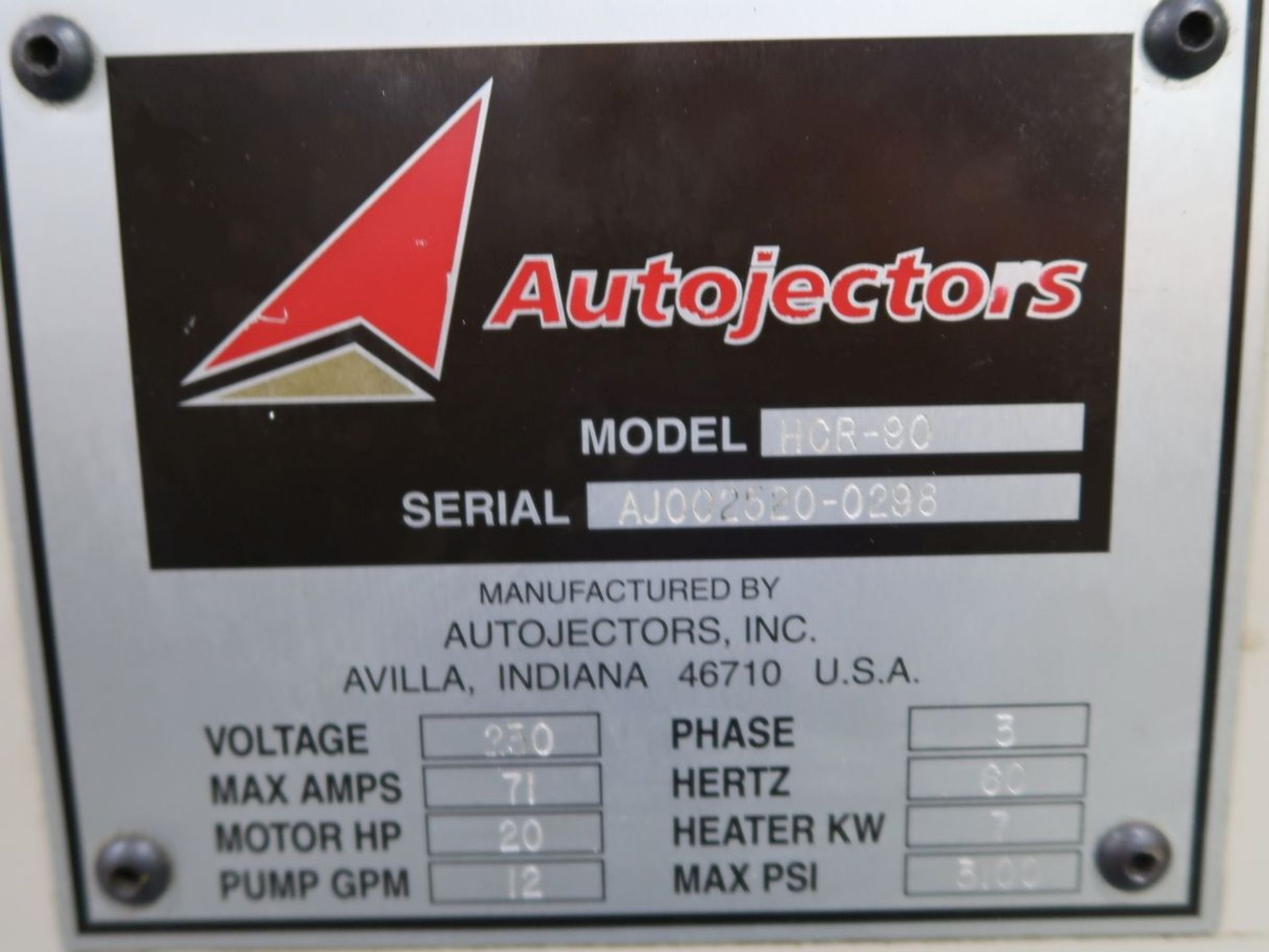 90-TON X 4.44-OZ. AUTOJECTORS HCR-90 ROTARY TABLE VERTICAL PLASTIC INJECTION MOLDING (1998) - Image 16 of 16