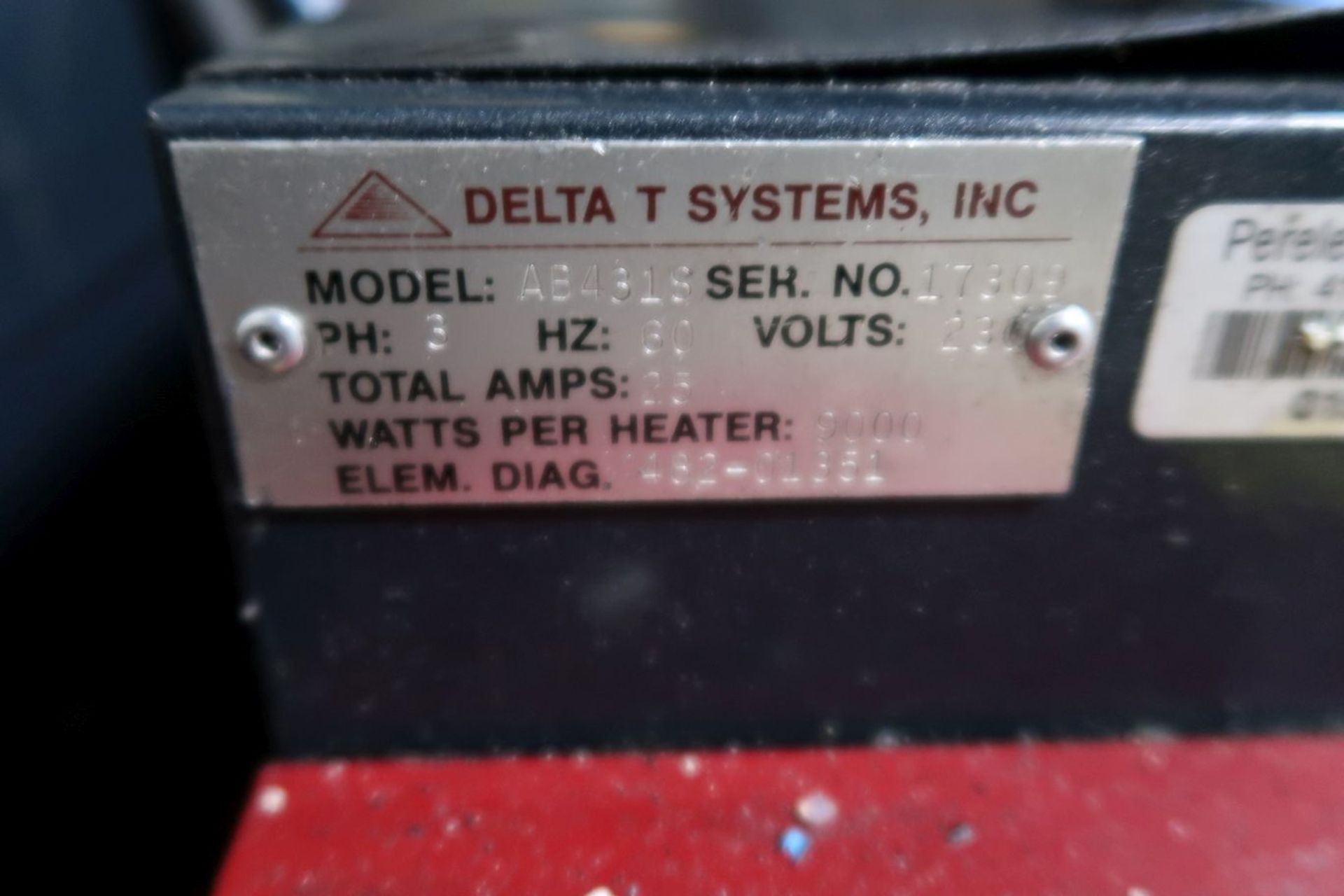 DELTA T SYSTEMS MODEL AB431S TEMPERATURE CONTROLLER; S/N 17309 - Image 2 of 2