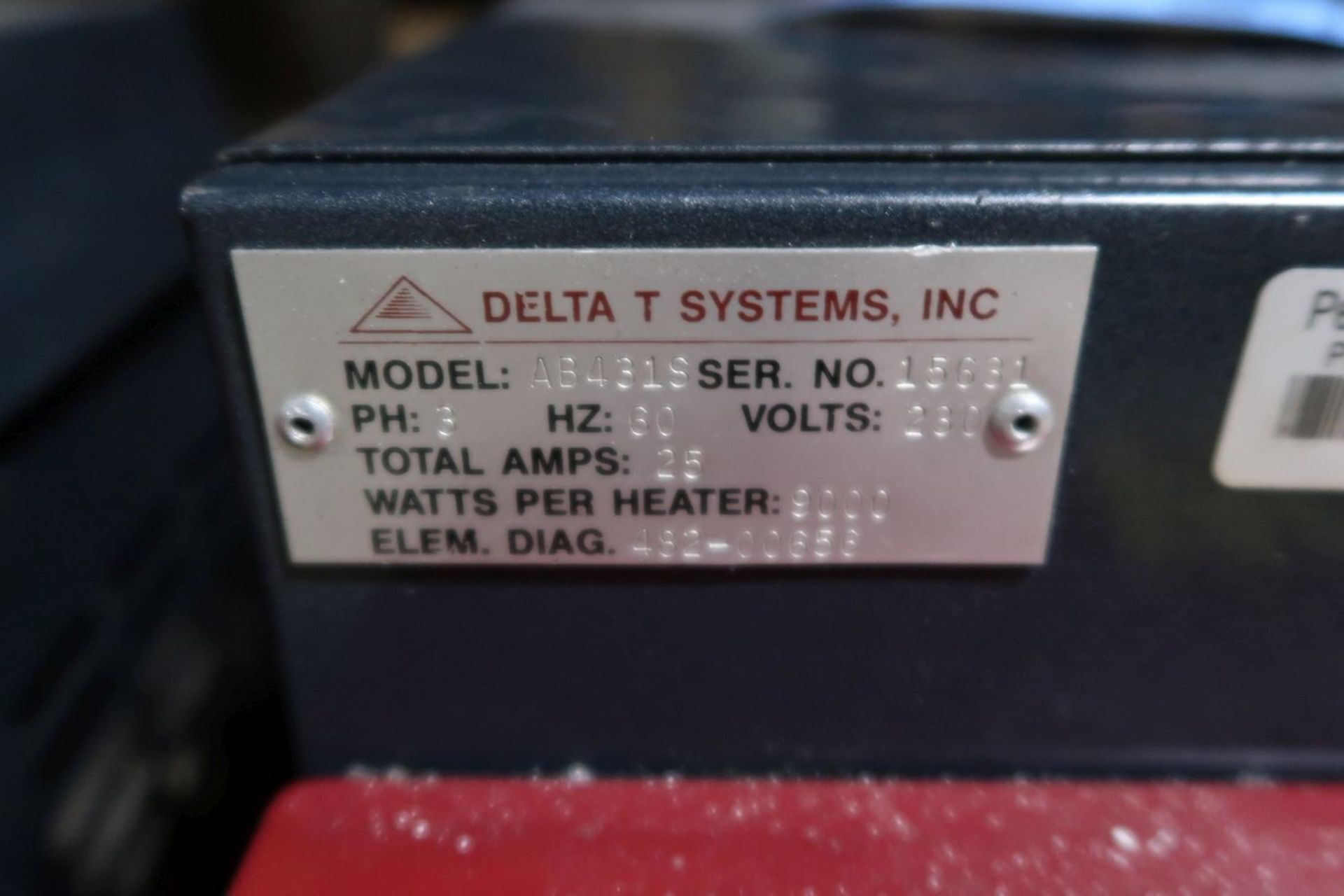 DELTA T SYSTEMS MODEL AB431S TEMPERATURE CONTROLLER; S/N 15631 - Image 2 of 2
