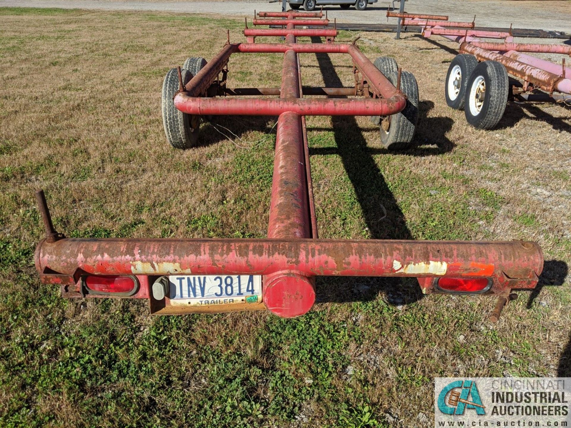 5' X 40' SHOP BUILT TANDEM AXLE PIP TRAILER; NO TITLE, MUST GET WEIGHT SLIP (220 Blackbrook Rd., - Image 3 of 5
