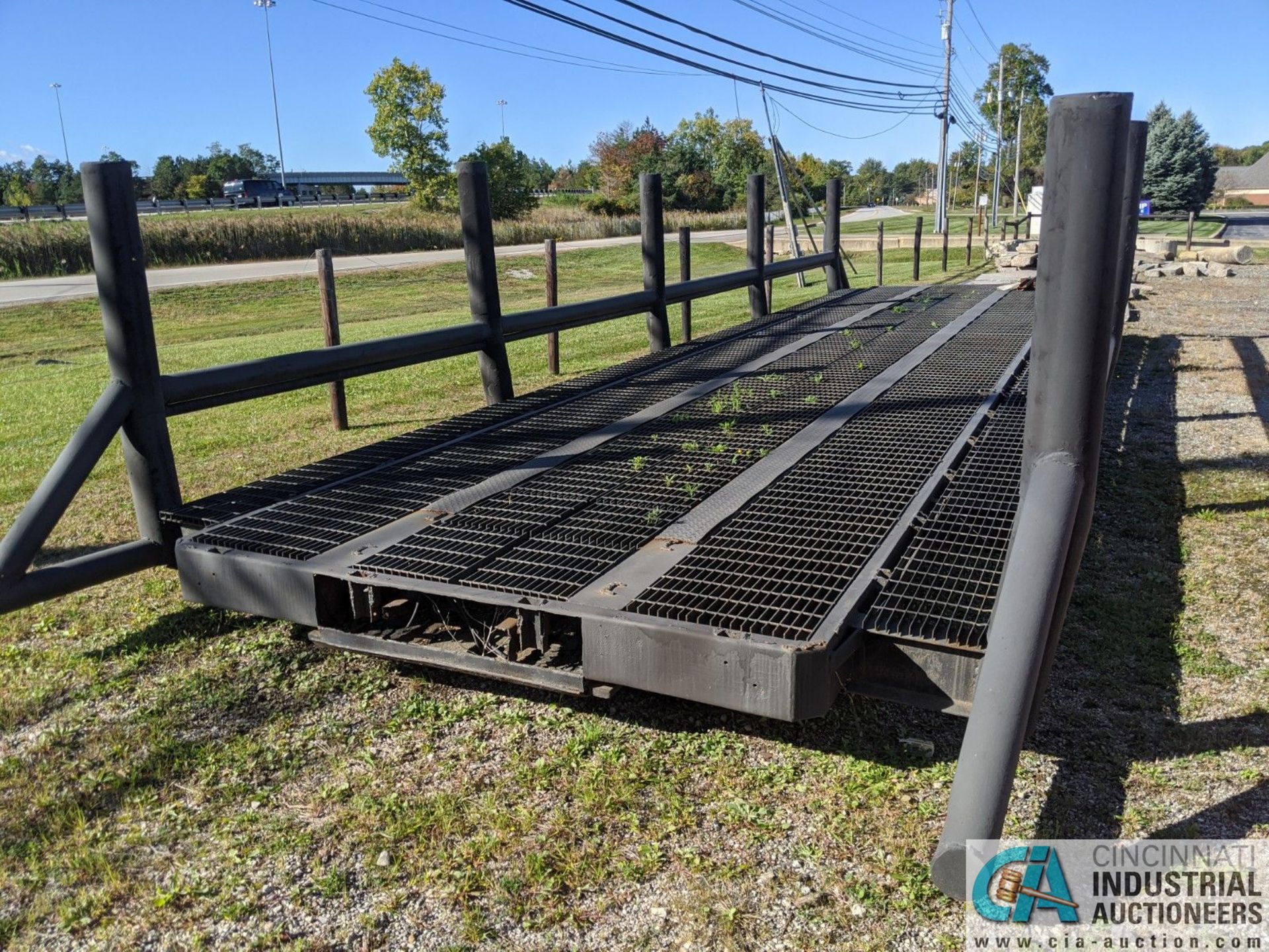 10' WIDE X 36' LONG TRUCK BED CONVERTED TO A BRIDGE; STEEL GRATE TOP, SIDE RAILS (220 Blackbrook - Image 4 of 5