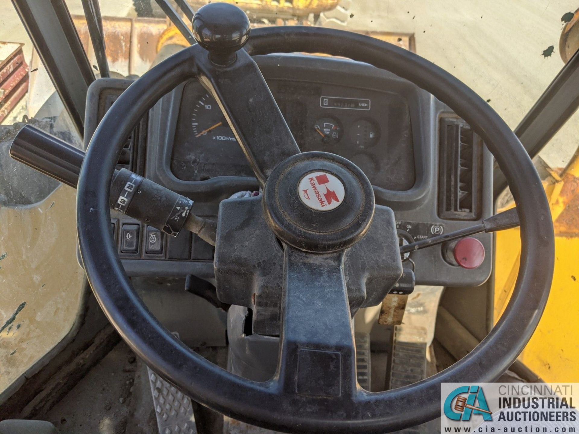 KAWASAKI MODEL 95ZIV RUBBER WHEEL LOADER; S/N 9703-5444, TRANSMISSION ISSUE **1 Williams Street, - Image 9 of 10