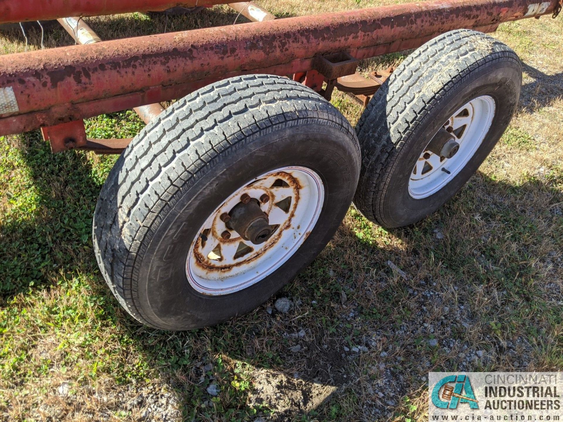 5' X 40' SHOP BUILT TANDEM AXLE PIP TRAILER; NO TITLE, MUST GET WEIGHT SLIP (220 Blackbrook Rd., - Image 4 of 5