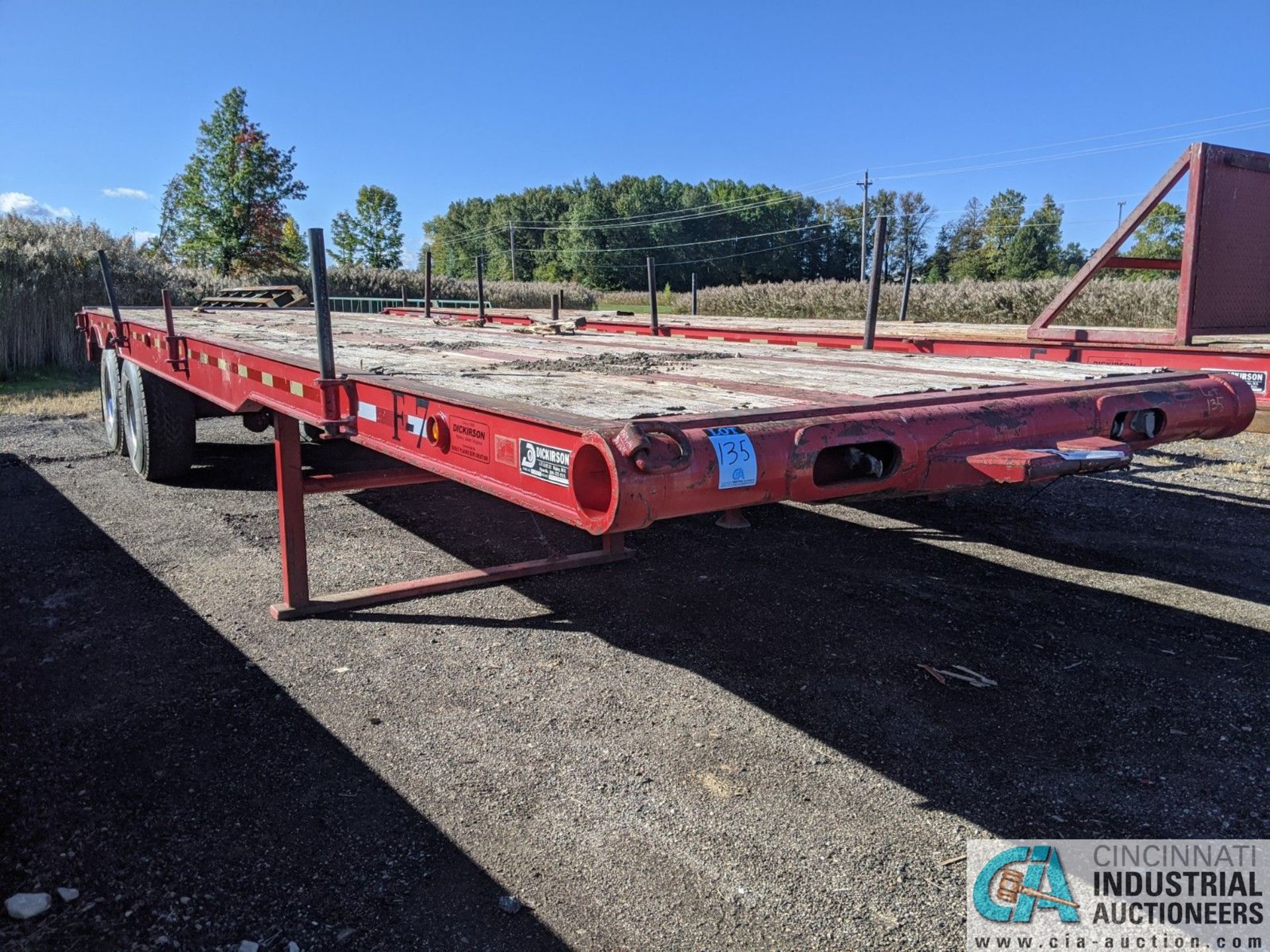 96" WIDE X 34' - 2007 DICKIRSON MODEL D45TLD TANDEM AXLE OILFIELD TRAILER; VIN #1D945TLD17R033627