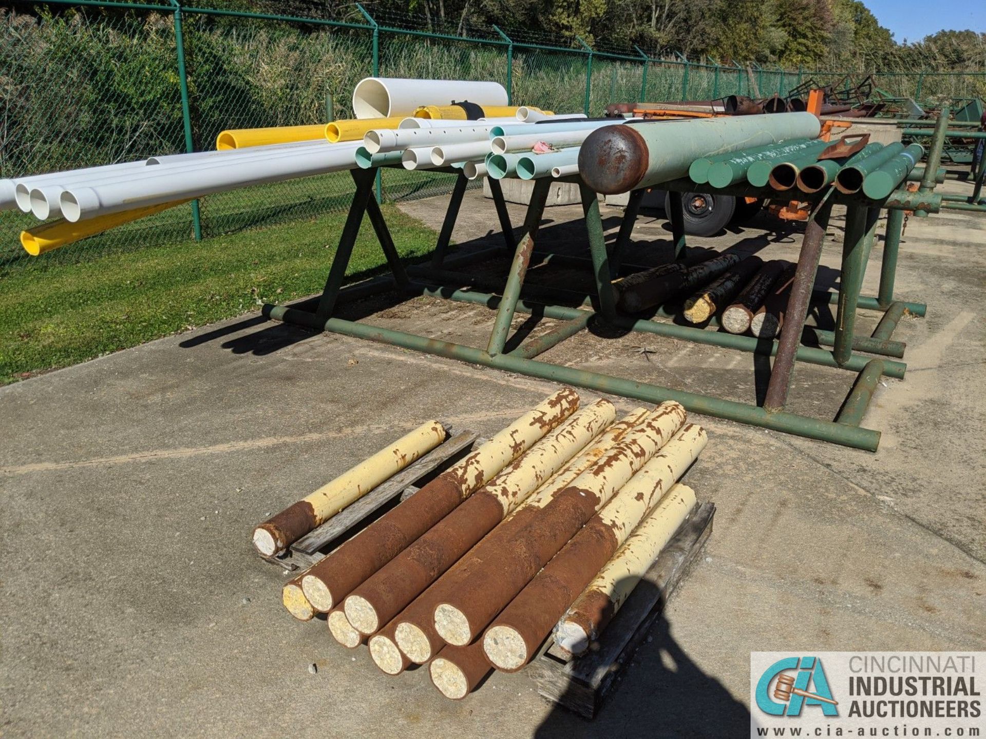 (LOT) ASSORTED PIPE ON (2) 12' PYRAMID TYPE PIPE RACKS **38700 Pelton Rd., Willoughby, OH 44094 - - Image 2 of 2