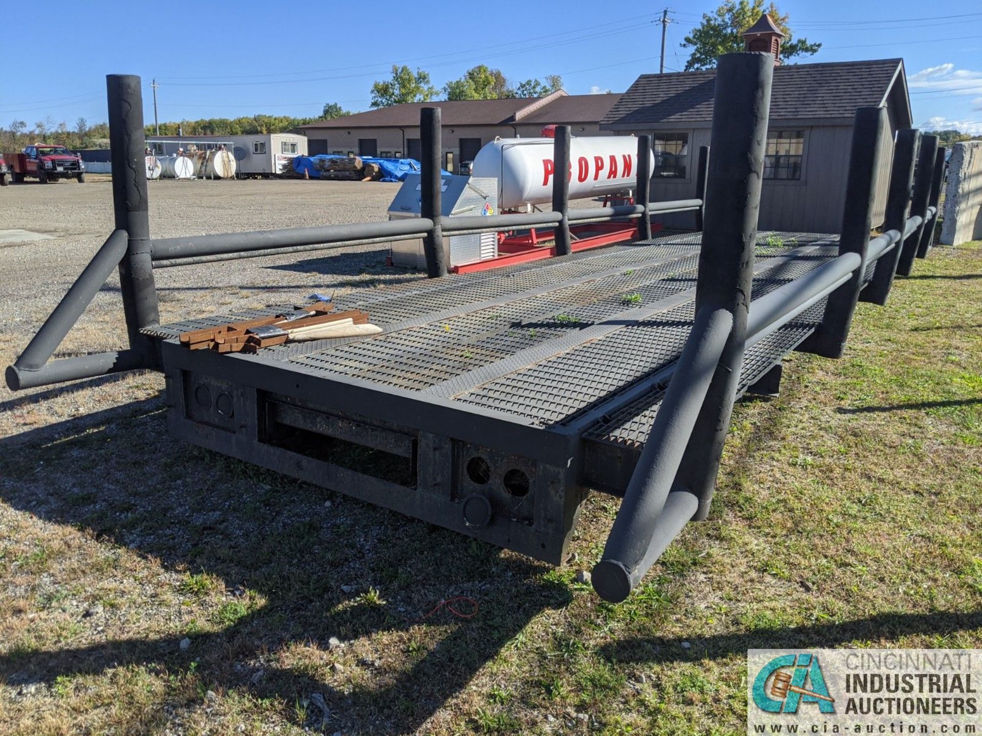 10' WIDE X 36' LONG TRUCK BED CONVERTED TO A BRIDGE; STEEL GRATE TOP, SIDE RAILS (220 Blackbrook - Image 2 of 5