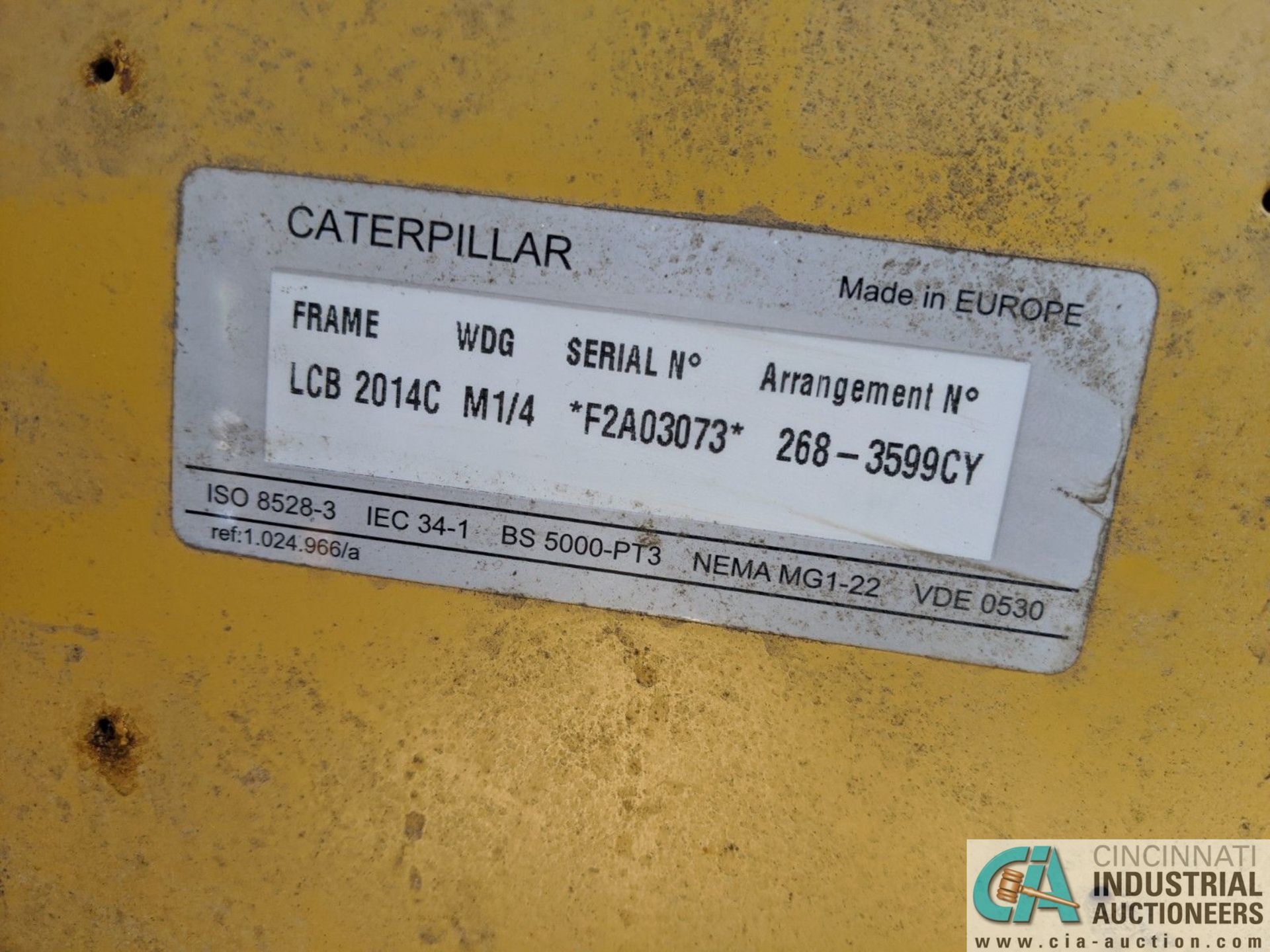 50 KVA CATERPILLAR MODEL D50-4S GENERATOR SET; S/N CAT00C44JN4D01144, CAT C4.4 ENGINE (2007) (220 - Image 9 of 9