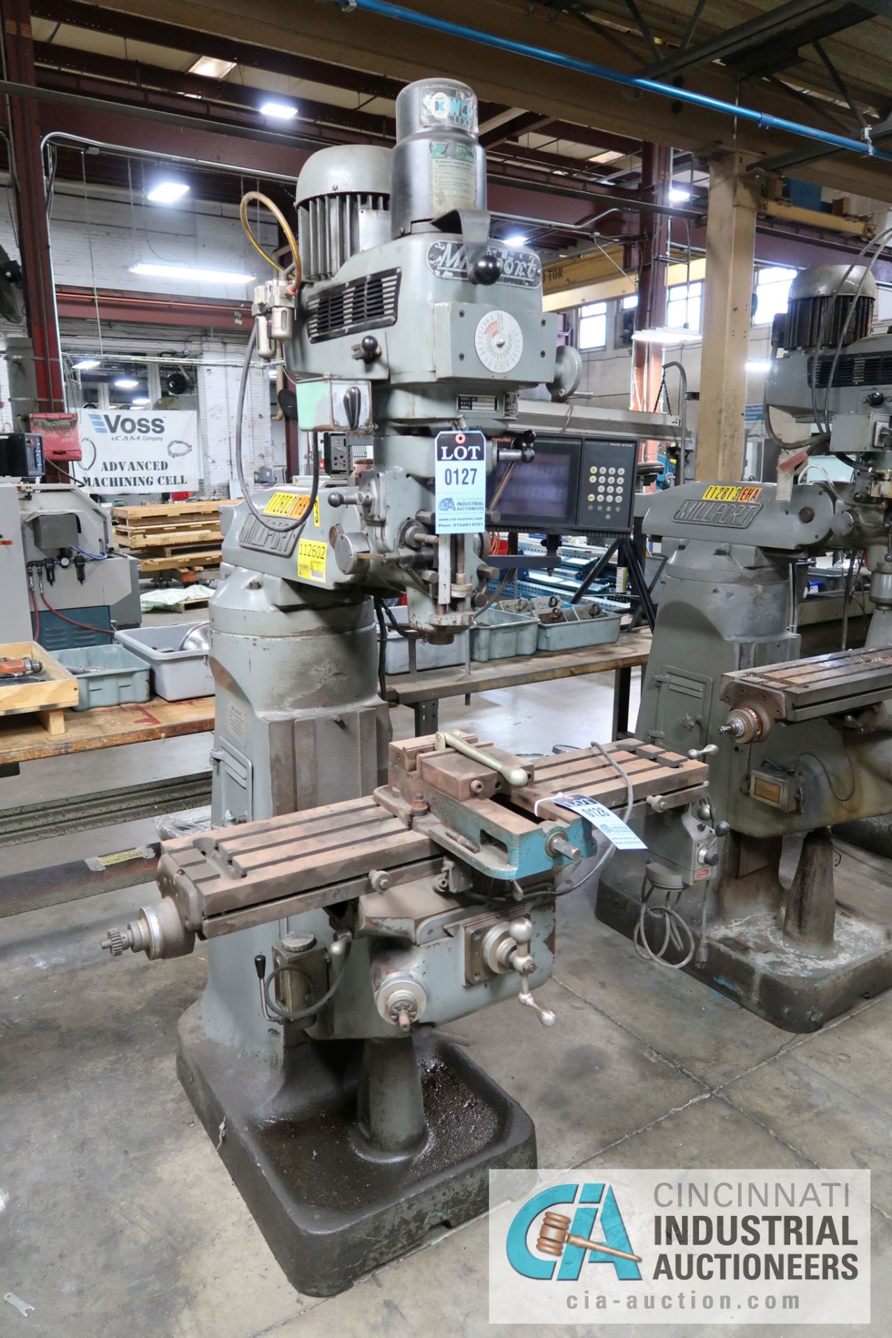 3 HP MILLPORT MODEL 3VH VERTICAL MILLING MACHINE; S/N 84806, WITH ANALAM DRO, 60-4,250 SPINDLE