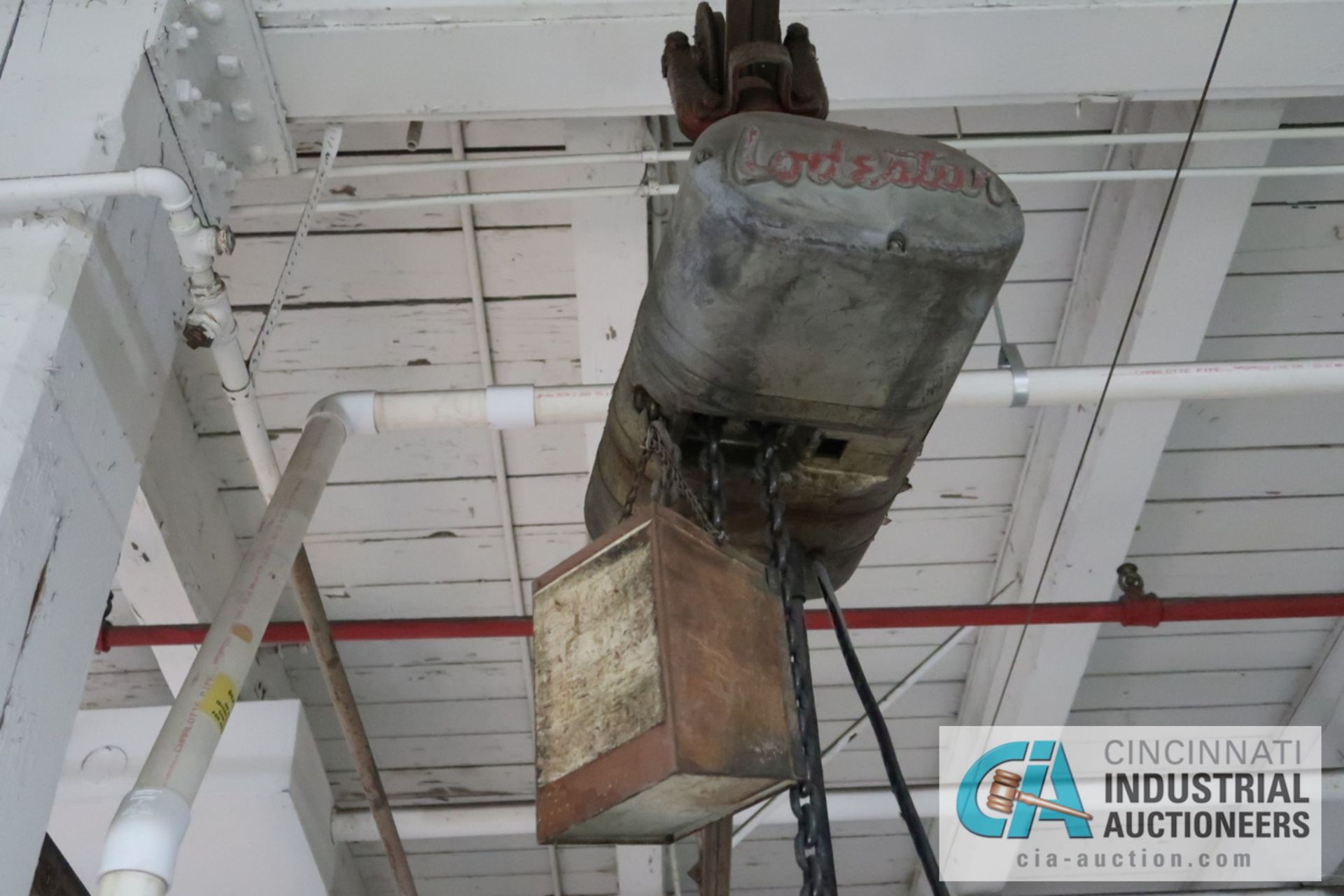 2,000 LB. CAPACITY CM LODESTAR PENDANT CONTROL CHAIN HOIST WITH TROLLEY - Image 2 of 3