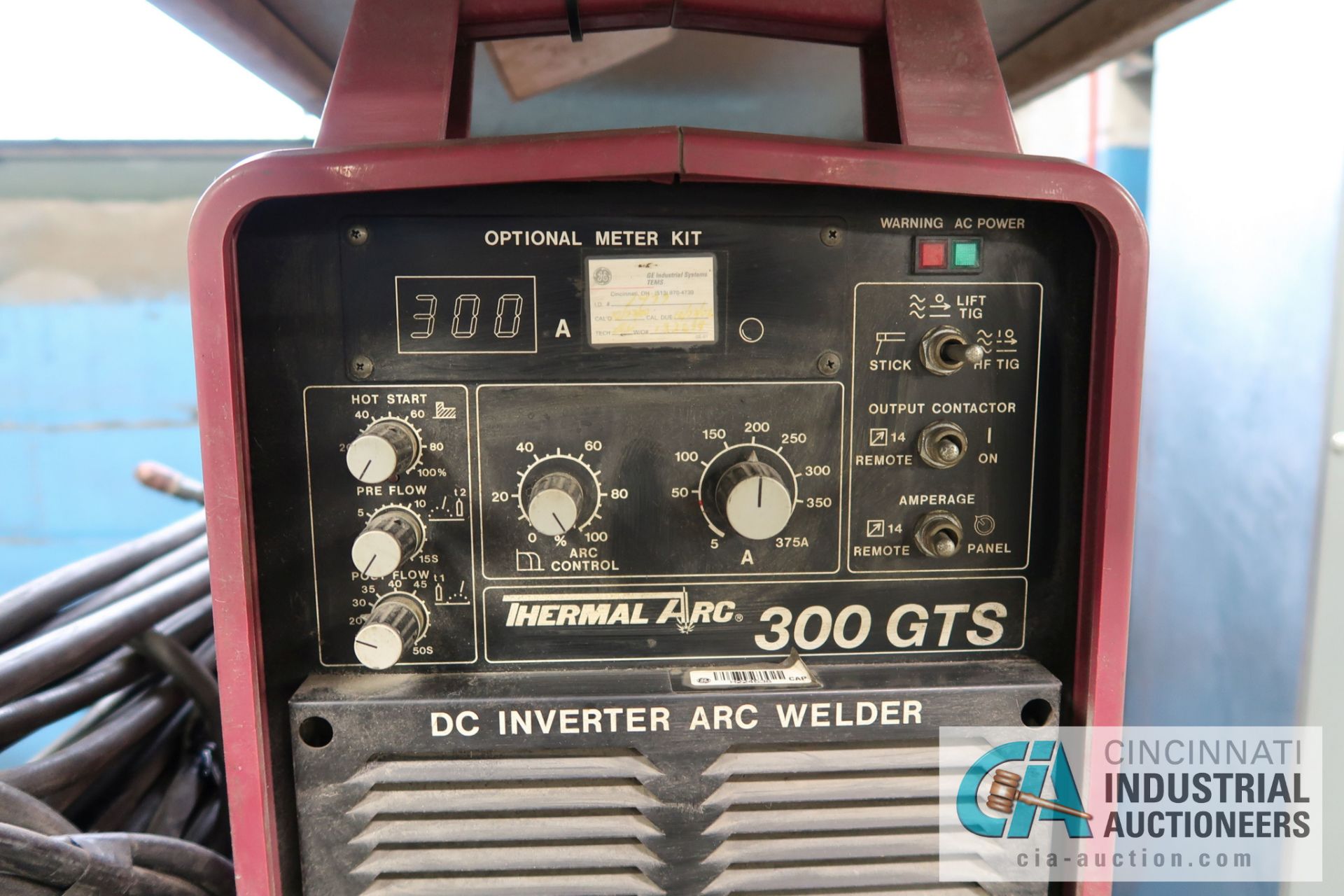 THERMAL DYNAMICS MODEL 300GTS DC INVERTER TIG WELDER; S/N Y221016I81010, WITH CART, LEADS AND FOOT - Image 3 of 4