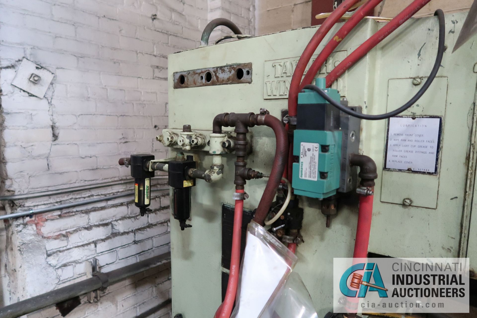 50 KVA TAYLOR-WINFIELD MODEL ENC-12-50 AIR OPERATED SPOT WELDER; S/N 63214, WITH TECHNITRON MCS 2109 - Image 6 of 8