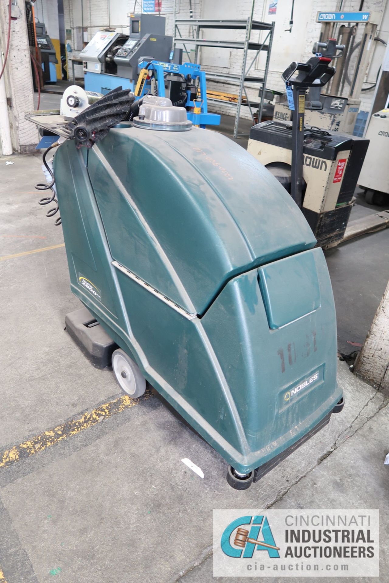 **NOBLES / TENNANT MODEL FALCON 2800 PLUS ELECTRIC WALK-BEHIND FLOOR SCRUBBER; S/N 608352-