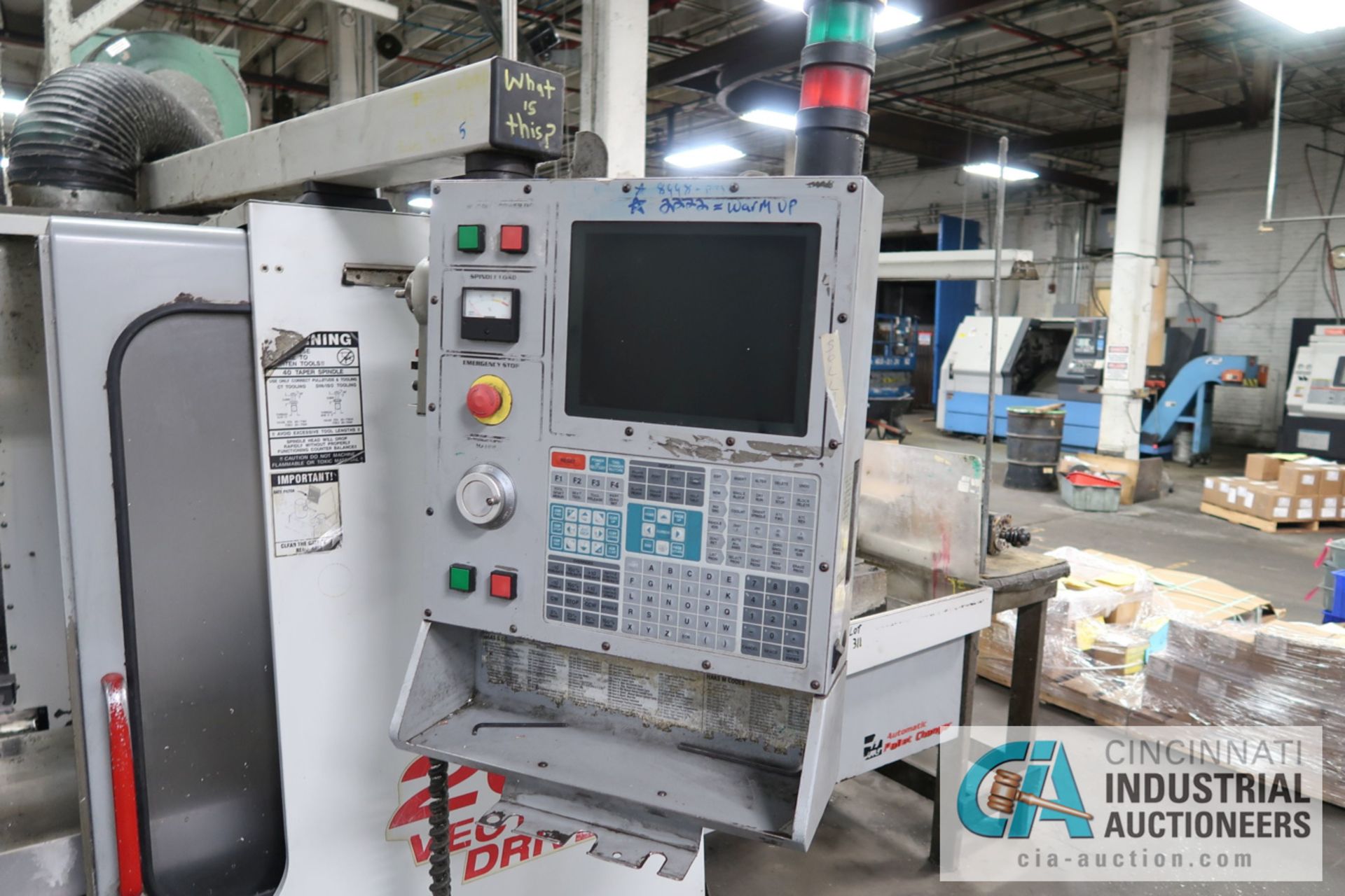 HAAS MODEL VF3 CNC VERTICAL MACHINING CENTER; S/N 21302, 18" X 38" TABLE, 40 TAPER SPINDLE, 24 - Image 3 of 16