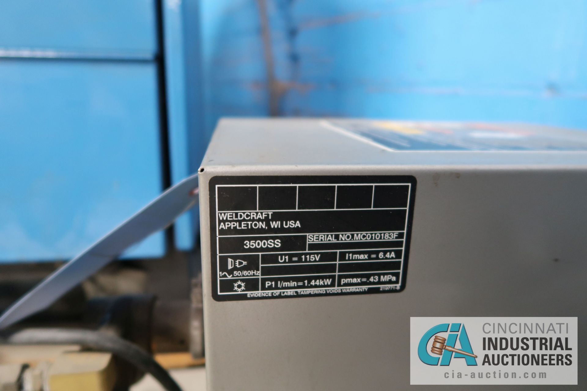 300 AMP MILLER AEROWAVE CC-AC/DC HYBRID ARC WELDING POWER SOURCE; S/N LE450886, WITH WELD CRAFT - Image 6 of 6