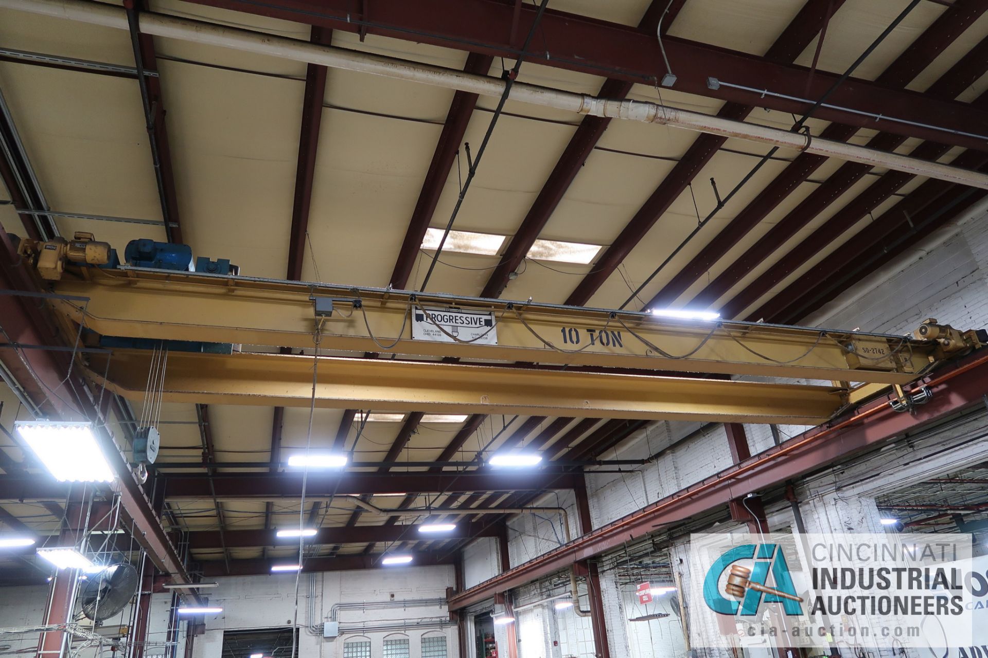 **10 TON CAPACITY X 36' SPAN (APPROX.) PROGRESSIVE DOUBLE GIRDER TOP RUNNING OVERHEAD BRIDGE - Image 2 of 6