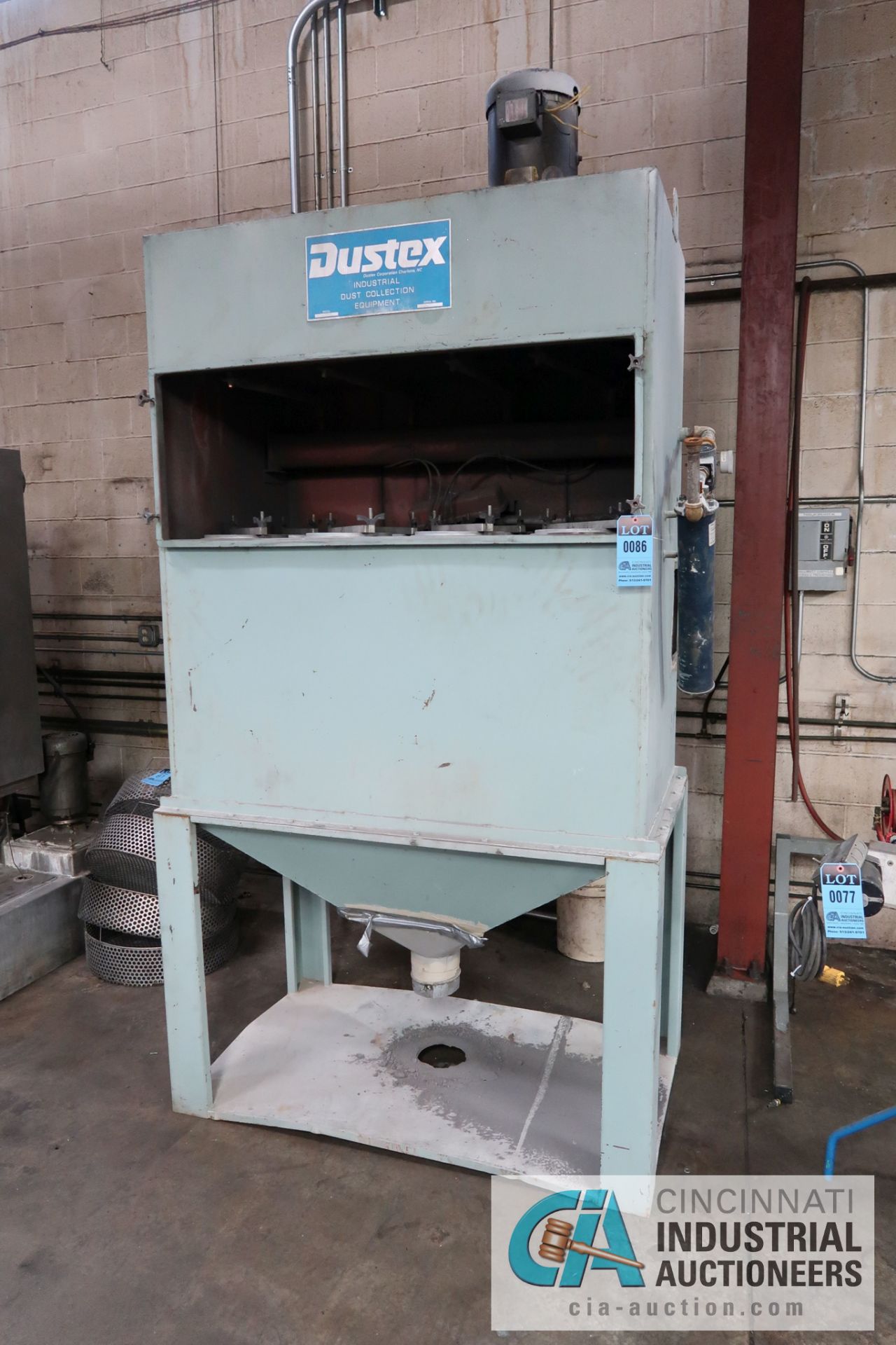 DUSTEX MODEL CJU400SP EIGHT-FILTER BOTTOM DISCHARGE DUST COLLECTOR **LOADING FEE DUE THE "ERRA"