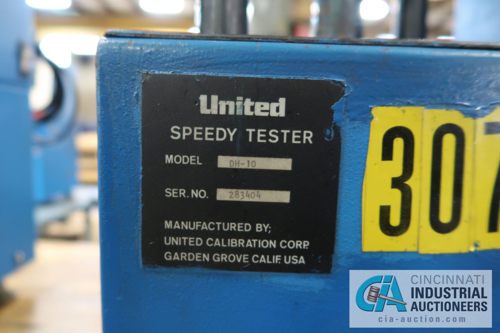 UNITED MODEL DH-10 SPEEDY TENSILE TESTER; S/N 283404 **LOADING FEE DUE THE "ERRA" GRG TRUCKING, $ - Image 5 of 6