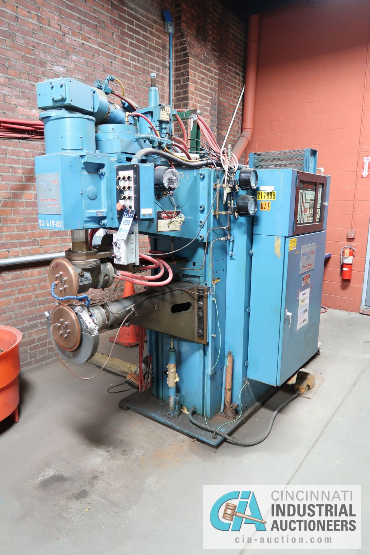 75 KVA FERRANTI-SCIAKY TYPE PMMITCMP SEAM WELDER; S/N 11487, 460 VOLTS, 60 HERTZ, SCIAKY TOUCH-