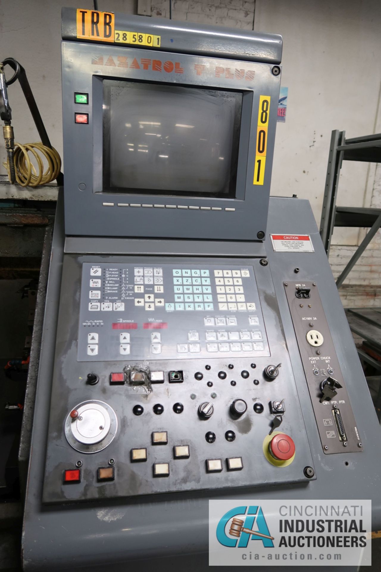 MAZAK MODEL QUICK-TURN 20 CNC TURNING CENTER; S/N 122228, 8" 3-JAW CHUCK, TAILSTOCK, 10-POSITION - Image 3 of 12