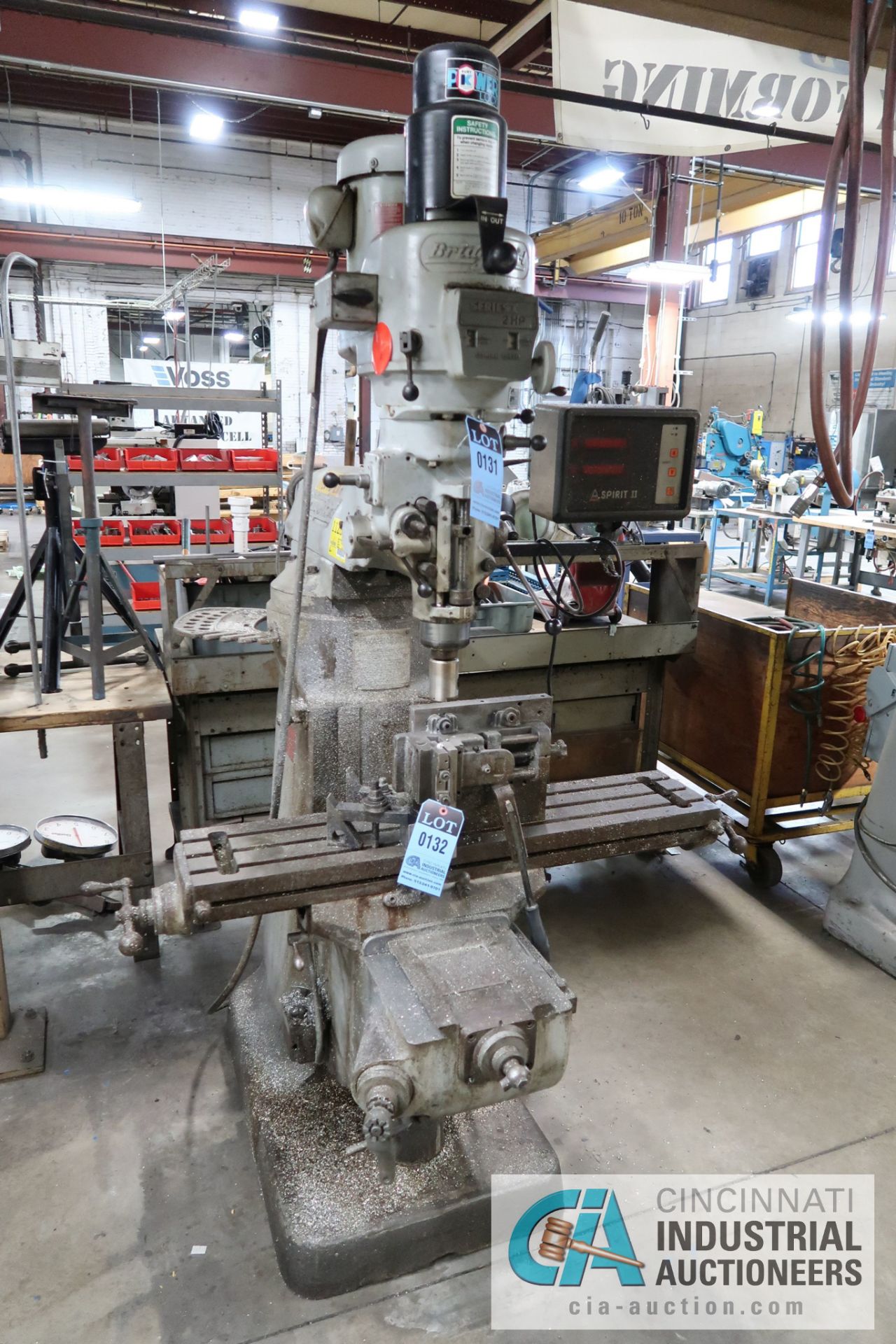 2 HP BRIDGEPORT SERIES II VERTICAL MILLING MACHINE; S/N 224585, WITH ANALAM DRO, 60-4,200 SPINDLE