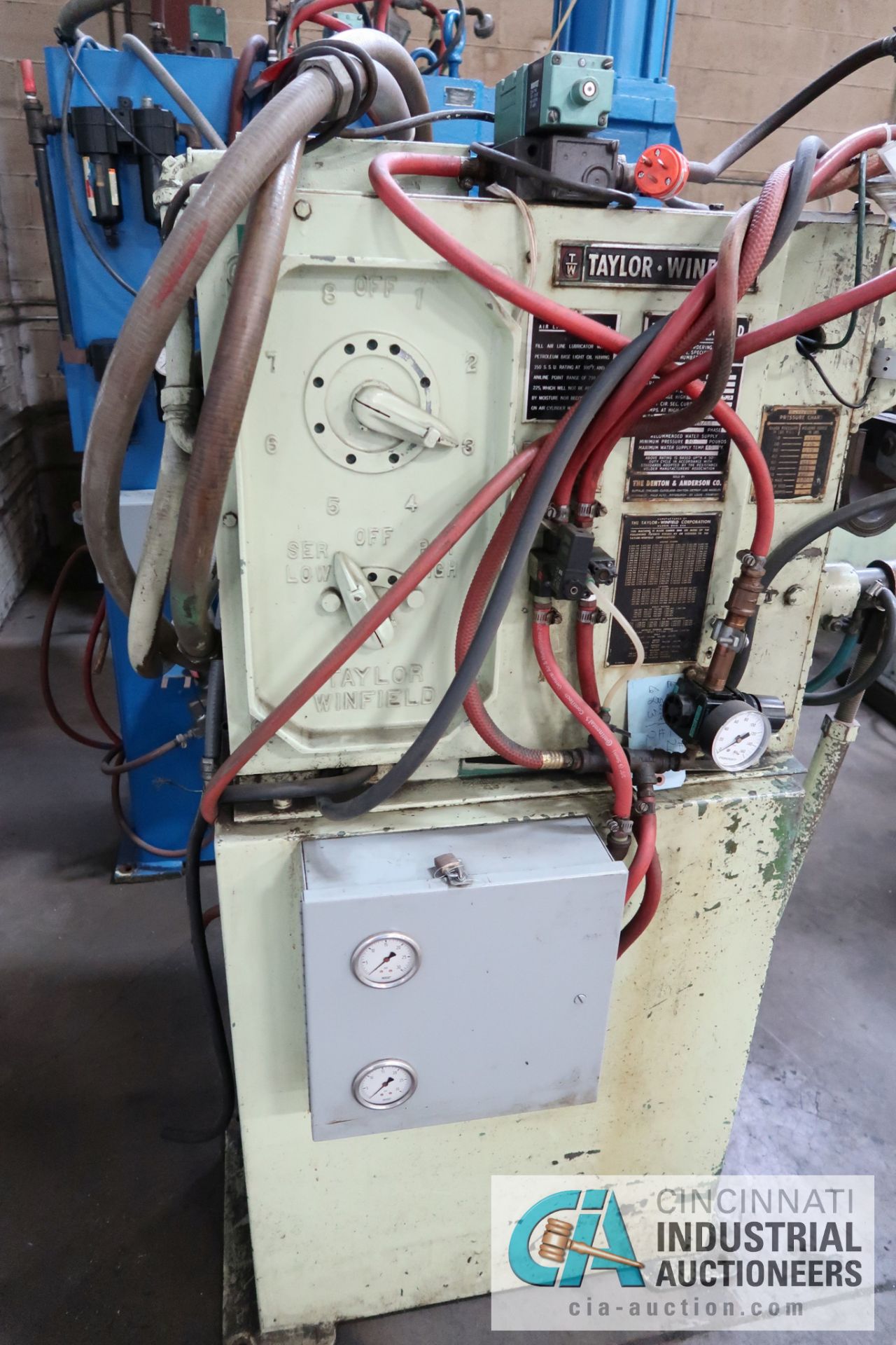 20 KVA TAYLOR-WINFIELD MODEL EB-3-8-20 SPOT WELDER; S/N 68312, TENCITRON MODEL MCS2109 CONTROLS, - Image 9 of 9