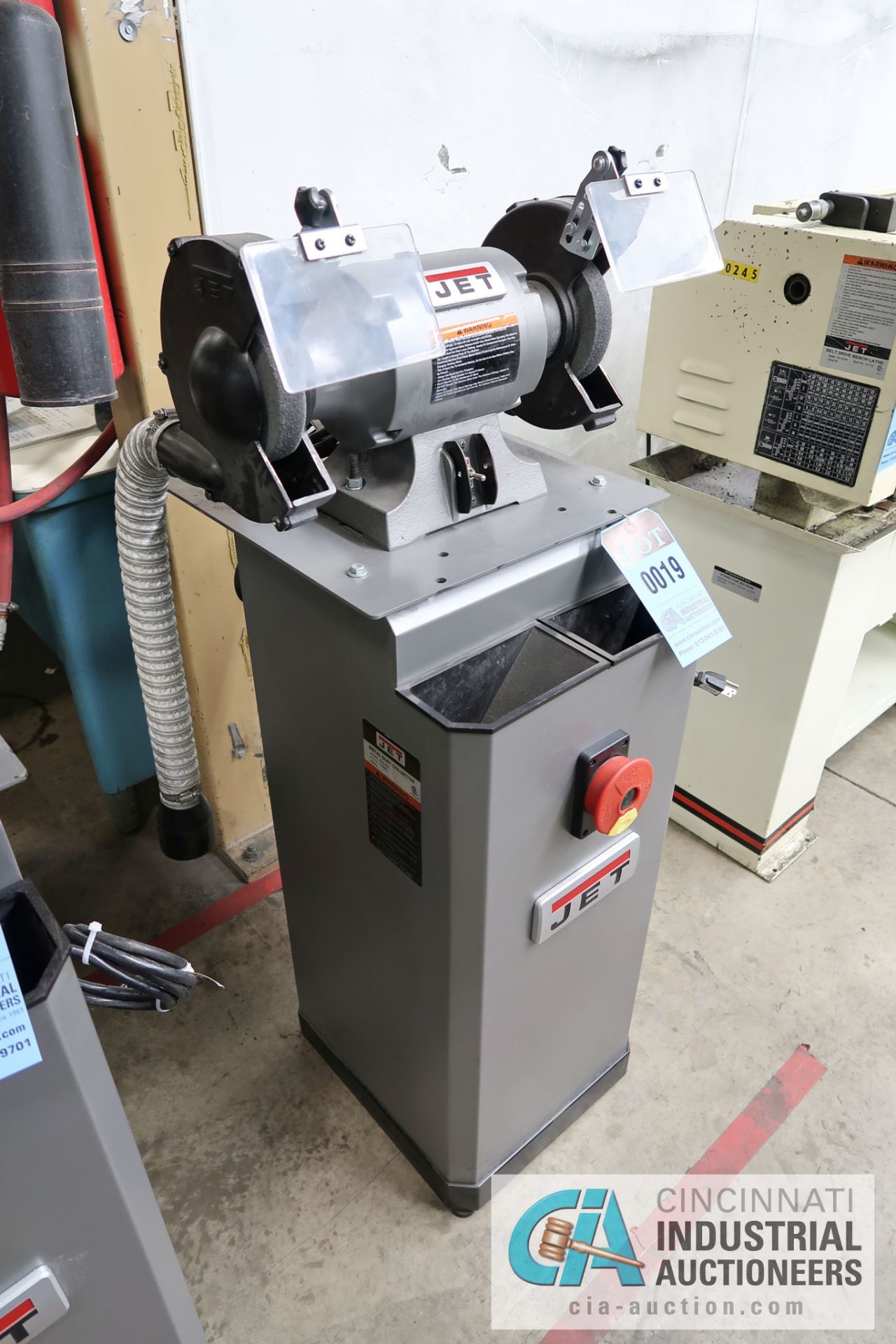 8" JET MODEL JBG-8A DE MOUNTED GRINDER WITH JET MODEL JDCS-505 METAL DUST COLLECTOR CABINET - Image 3 of 4