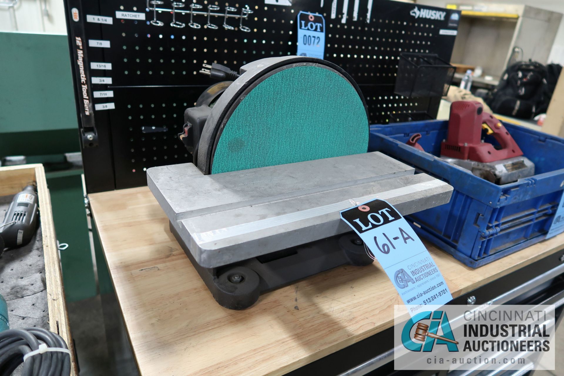 12" CENTRAL MACHINERY BENCH DISC SANDER - Image 2 of 2