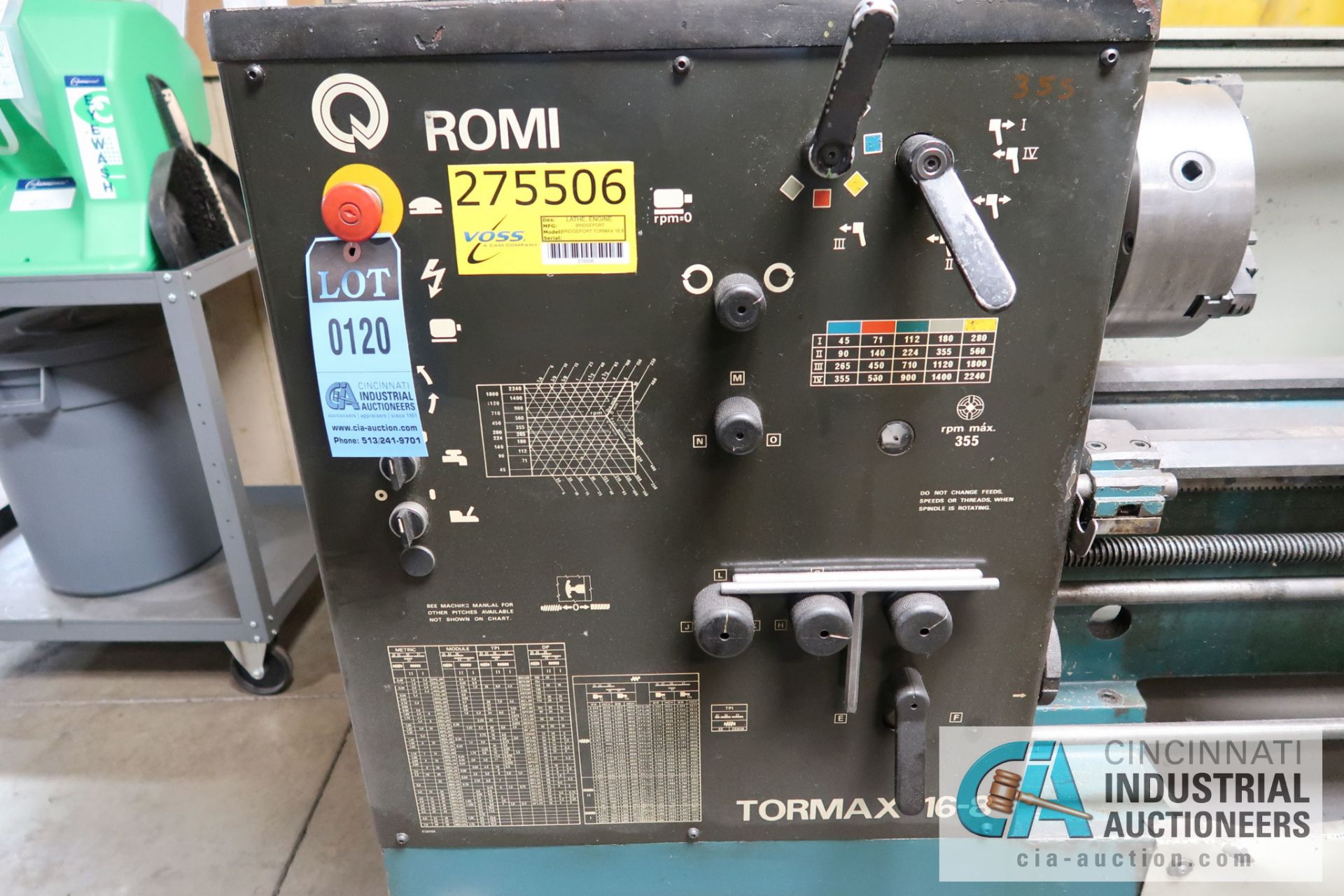 16" X 60" ROMI MODEL 16-8 GEARED HEAD ENGINE LATHE; S/N 002-076317-193, WITH ACU-RITE DRO - Image 4 of 7