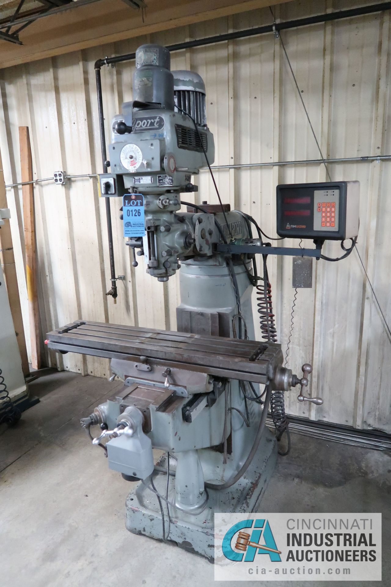 3 HP MILLPORT MODEL 3VH VERTICAL MILLING MACHINE; S/N 85303 WITH MINI WIZARD DRO, 60-4,250 SPINDLE - Image 2 of 8