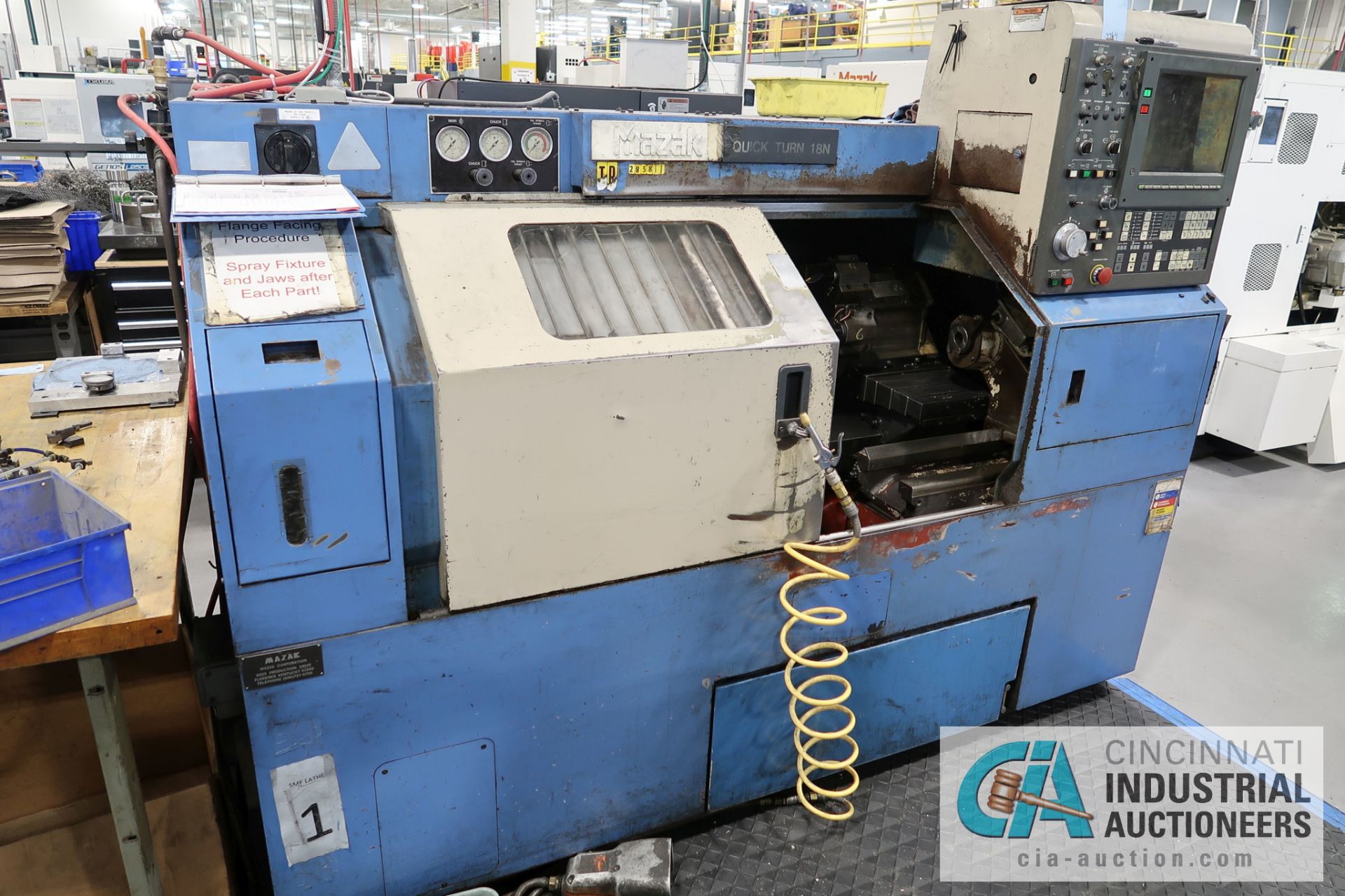 **MAZAK MODEL QUICK TURN 18N CNC TURNING CENTER; **Out of Service - Encoder Issue ** - Image 2 of 10