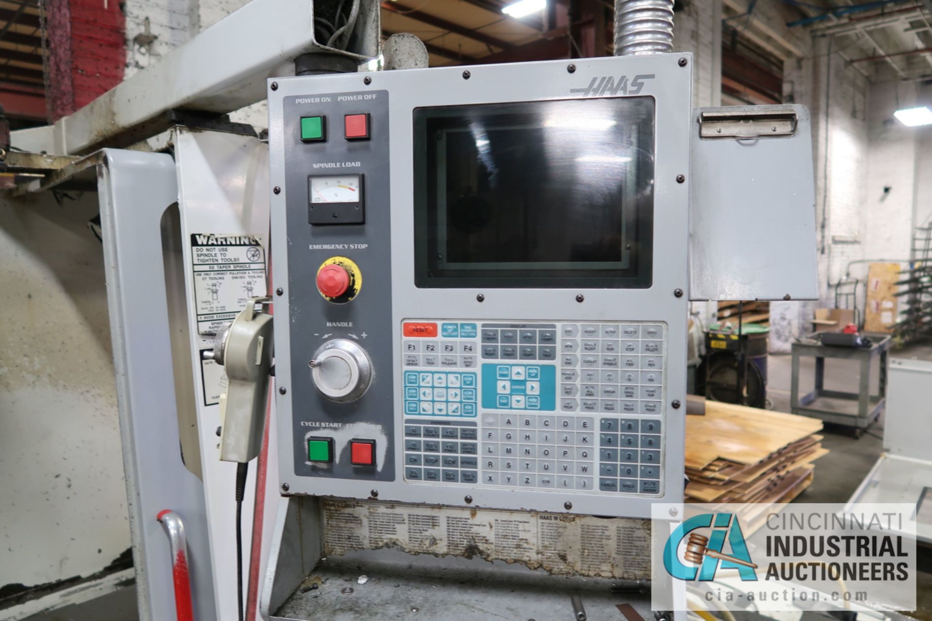 HAAS MODEL VF5/50 CNC VERTICAL MACHINING CENTER; S/N 25662, 23" X 50" TABLE, 50 TAPER SPINDLE, 30- - Image 3 of 17