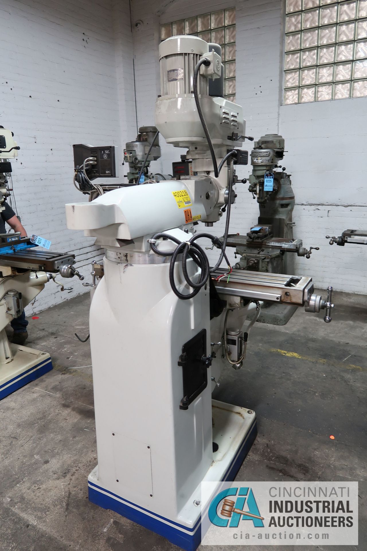 3 HP BIRMINGHAM MODEL BPV-3949-C VERTICAL MILLING MACHINE; S/N 130299, 9" X 49" TABLE SIZE, POWER - Image 8 of 8