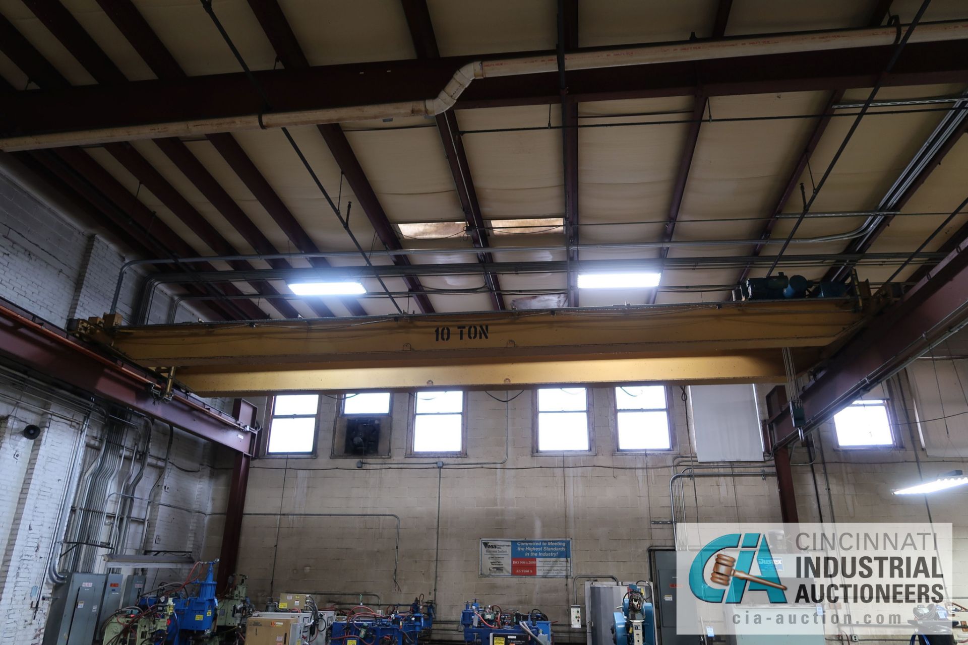 **10 TON CAPACITY X 36' SPAN (APPROX.) PROGRESSIVE DOUBLE GIRDER TOP RUNNING OVERHEAD BRIDGE