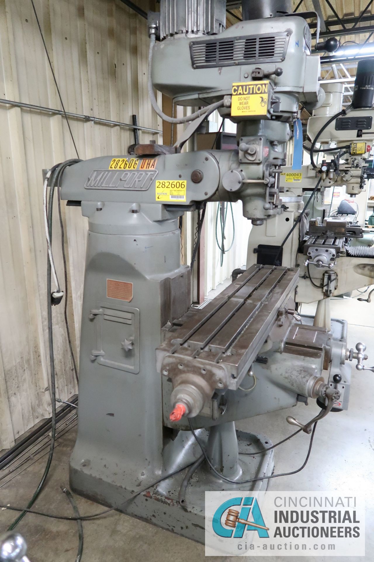 3 HP MILLPORT MODEL 3VH VERTICAL MILLING MACHINE; S/N 85303 WITH MINI WIZARD DRO, 60-4,250 SPINDLE - Image 8 of 8