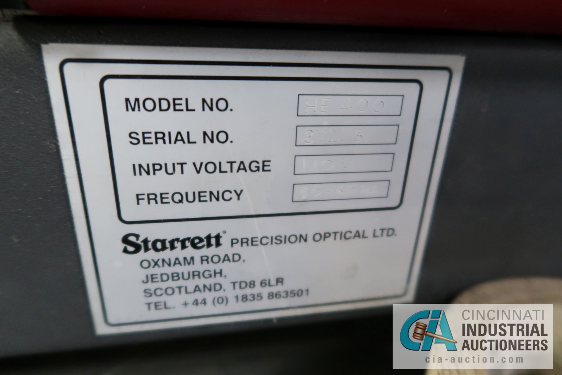 16" STARRETT MODEL HE400 OPTICAL COMPARATOR; S/N 8721G, WITH QUADRA-CHEK 200 DRO **LOADING FEE DUE - Image 7 of 7