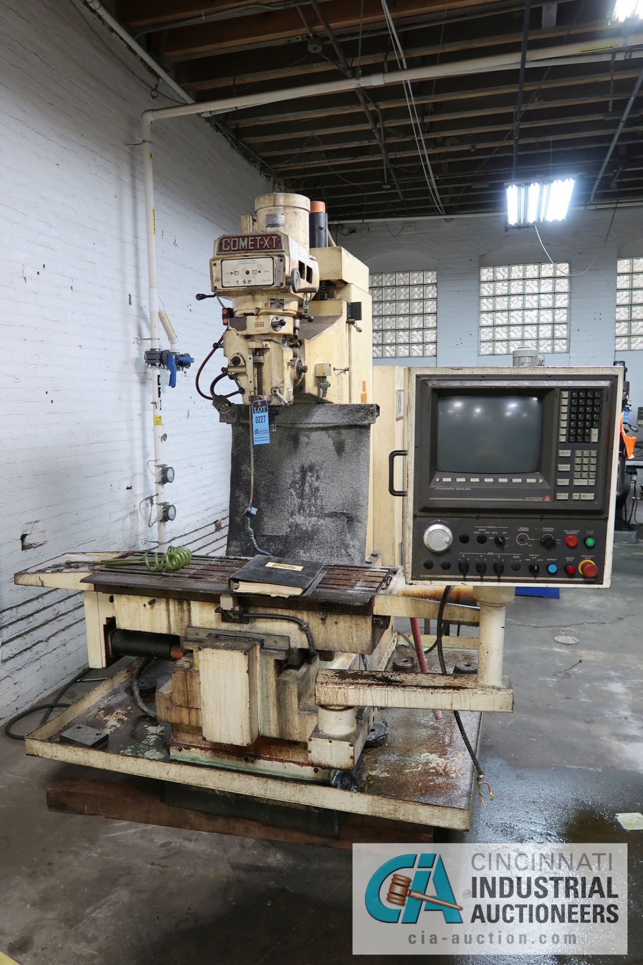 5 HP COMET MODEL MV-5 CNC VERTICAL KNEE MILLING MACHINE; S/N 96017, 13" X 44" T-SLOTTED TABLE, 70-