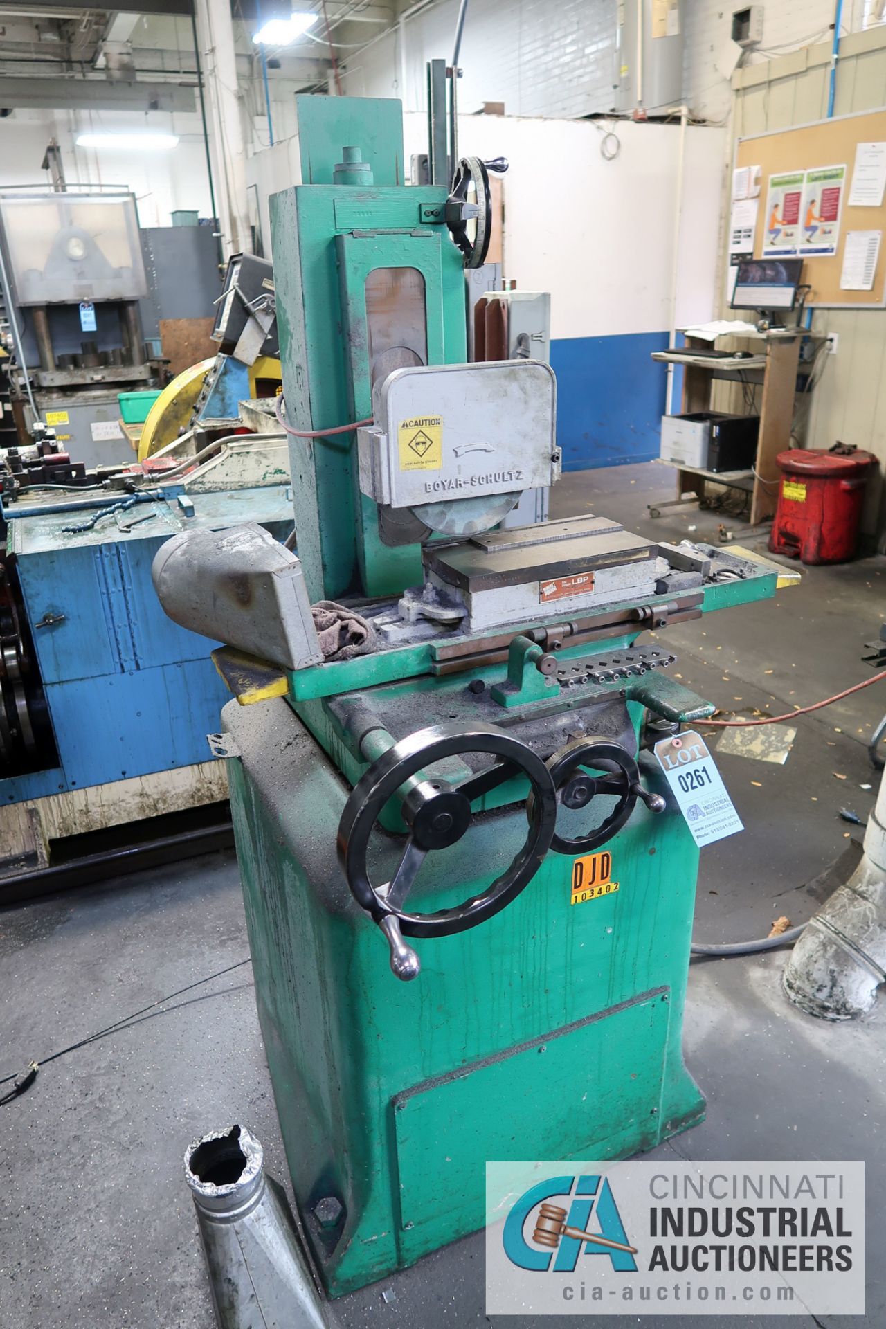 6" X 12" BOYER-SCHULTZ HAND FEED SURFACE GRINDER; S/N N/A, ASSET # 103402 **LOADING FEE DUE THE "