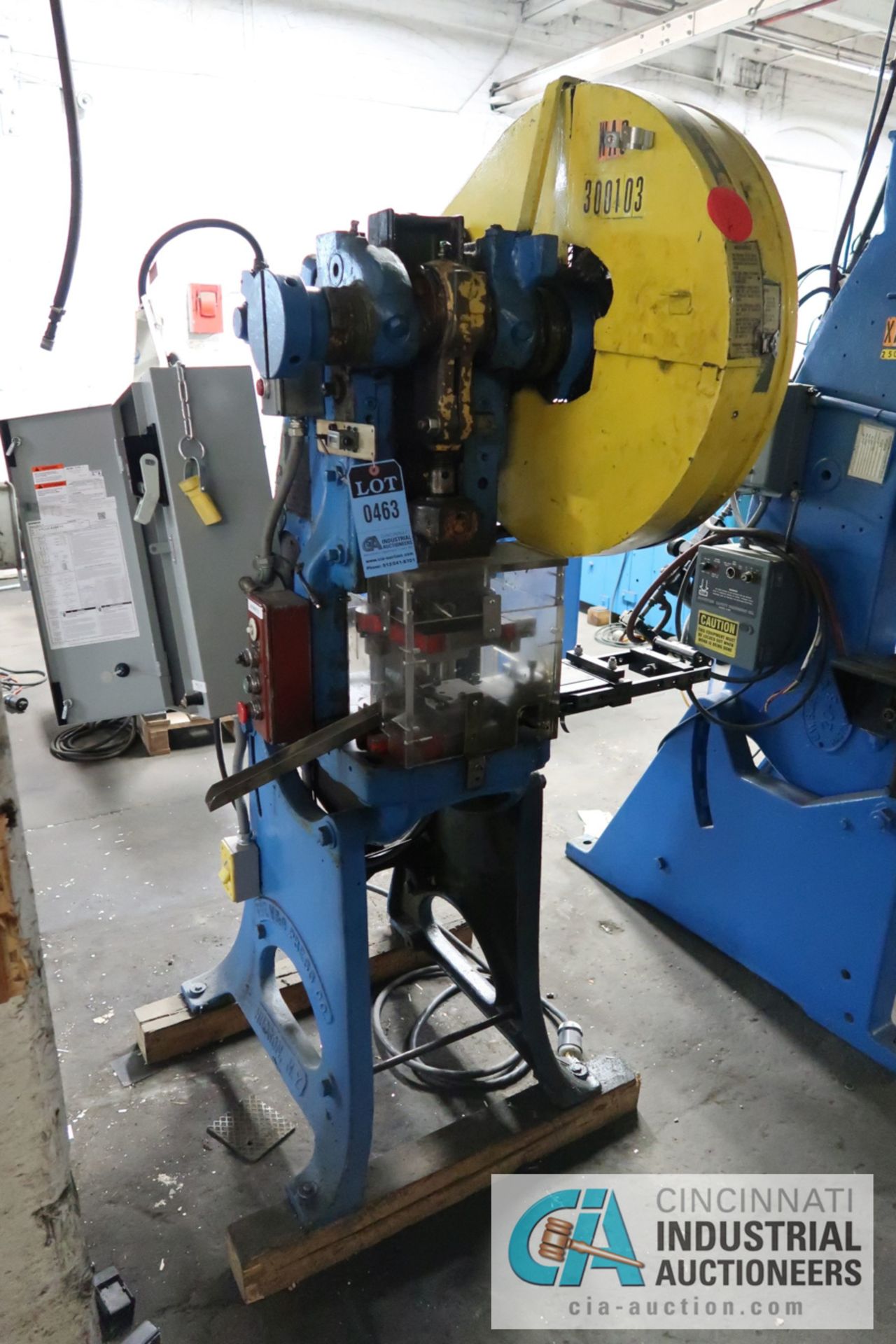 V&O NO. 1 STAMPING PRESS; S/N 104-115, WITH 3" FEEDER **LOADING FEE DUE THE "ERRA" GRG TRUCKING, $