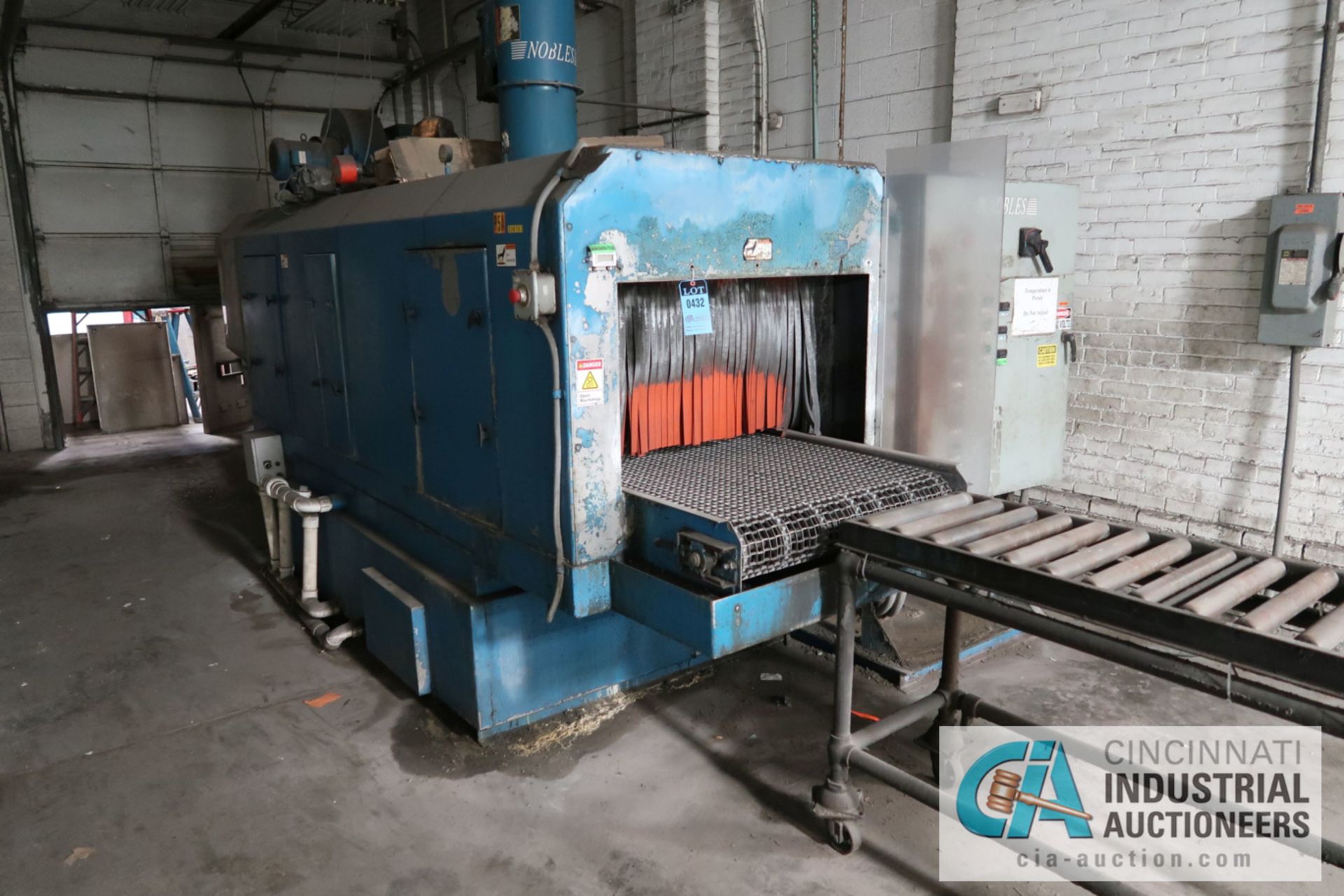 **36" WIDE X 144" LONG NOBLES ELECTRIC FIRED 2-STAGE BELT TYPE PARTS WASHER; S/N N/A, ASSET #