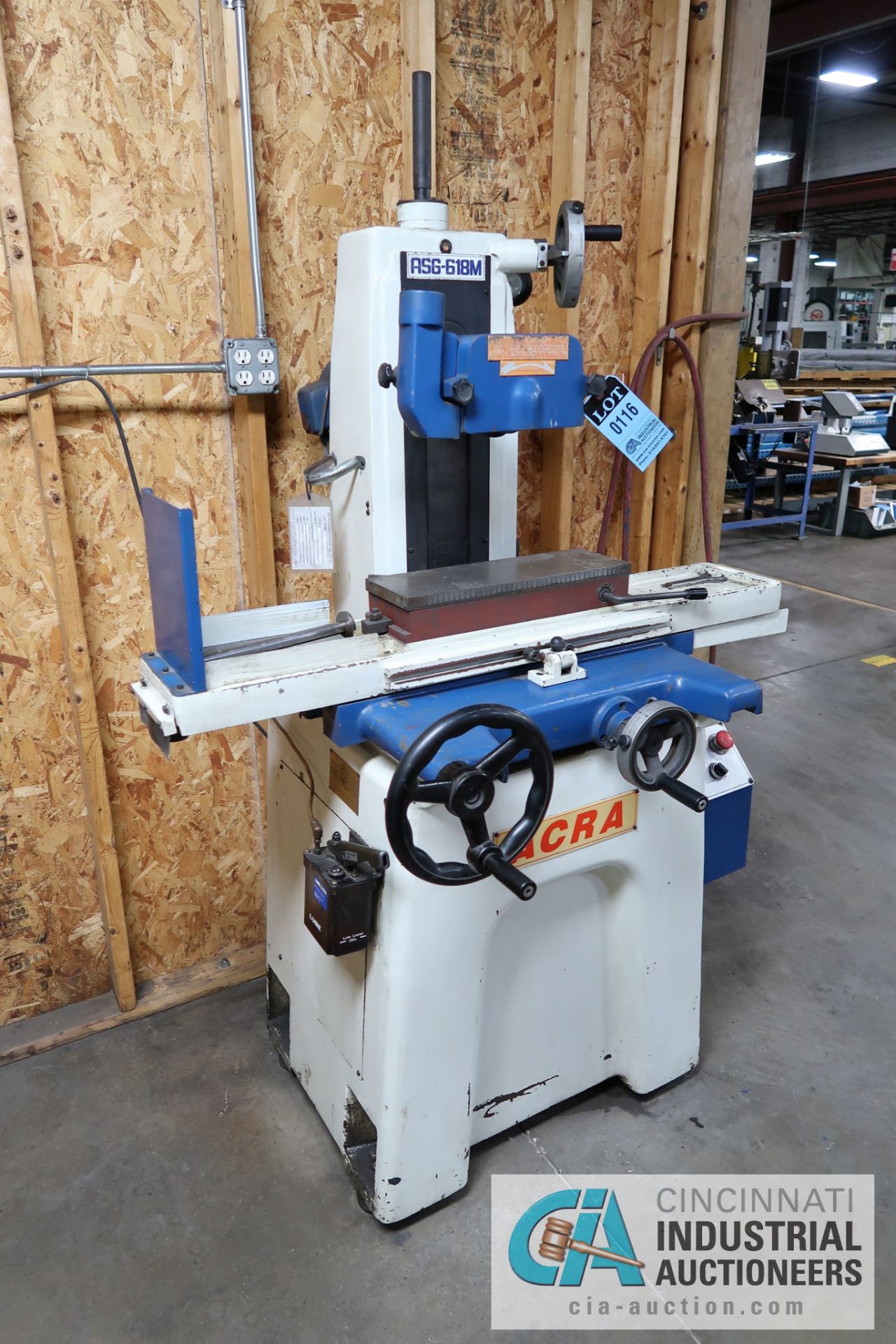 6" X 18" ACRA MODEL ASG-618M HAND FEED SURFACE GRINDER; S/N 2970406 - Image 2 of 8