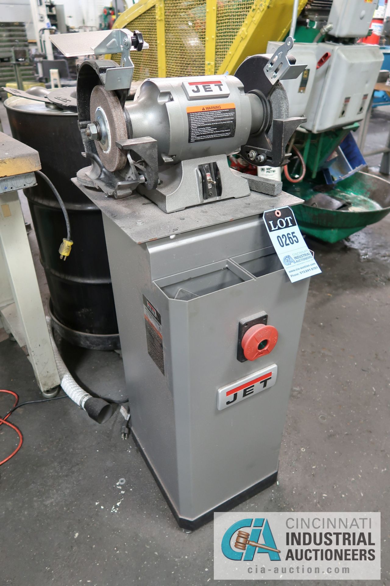 8" JET MODEL JBG-8A DE BENCH GRINDER WITH JET MODEL JDCS-505 DUST COLLECTOR - Image 2 of 4