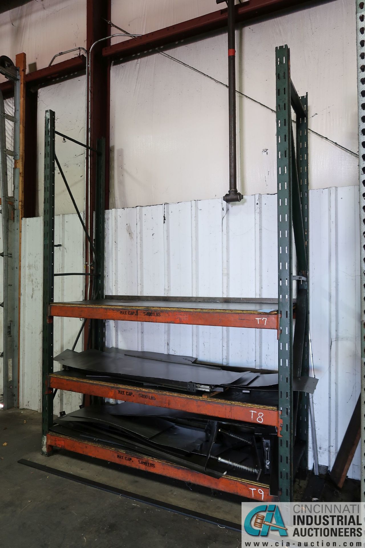 SECTIONS 50" X 106" X 120" HIGH TEAR DROP STYLE ADJUSTABLE BEAM PALLET RACK, (12) 5" FACE STEP - Image 5 of 6